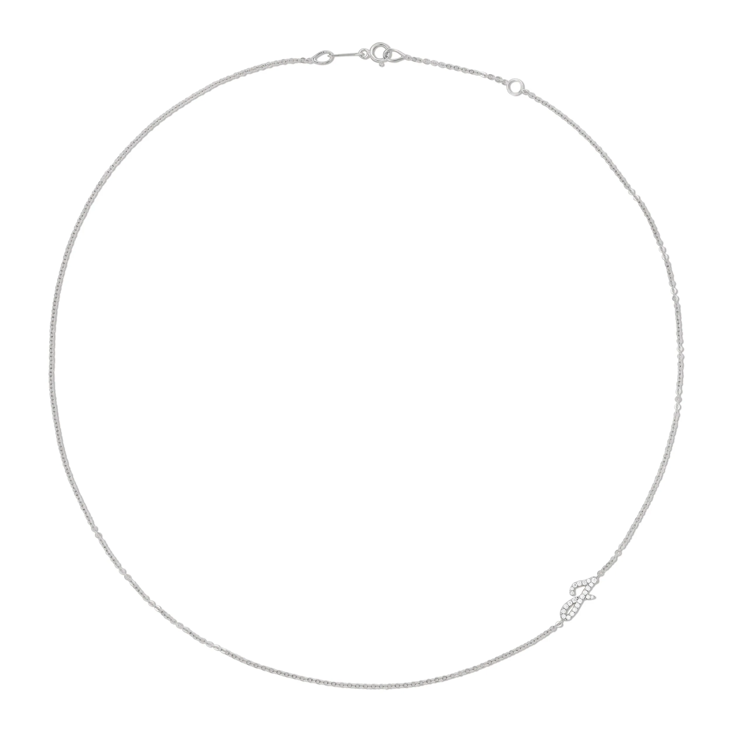 SINGLE DIAMOND INITIAL NECKLACE Anita Ko