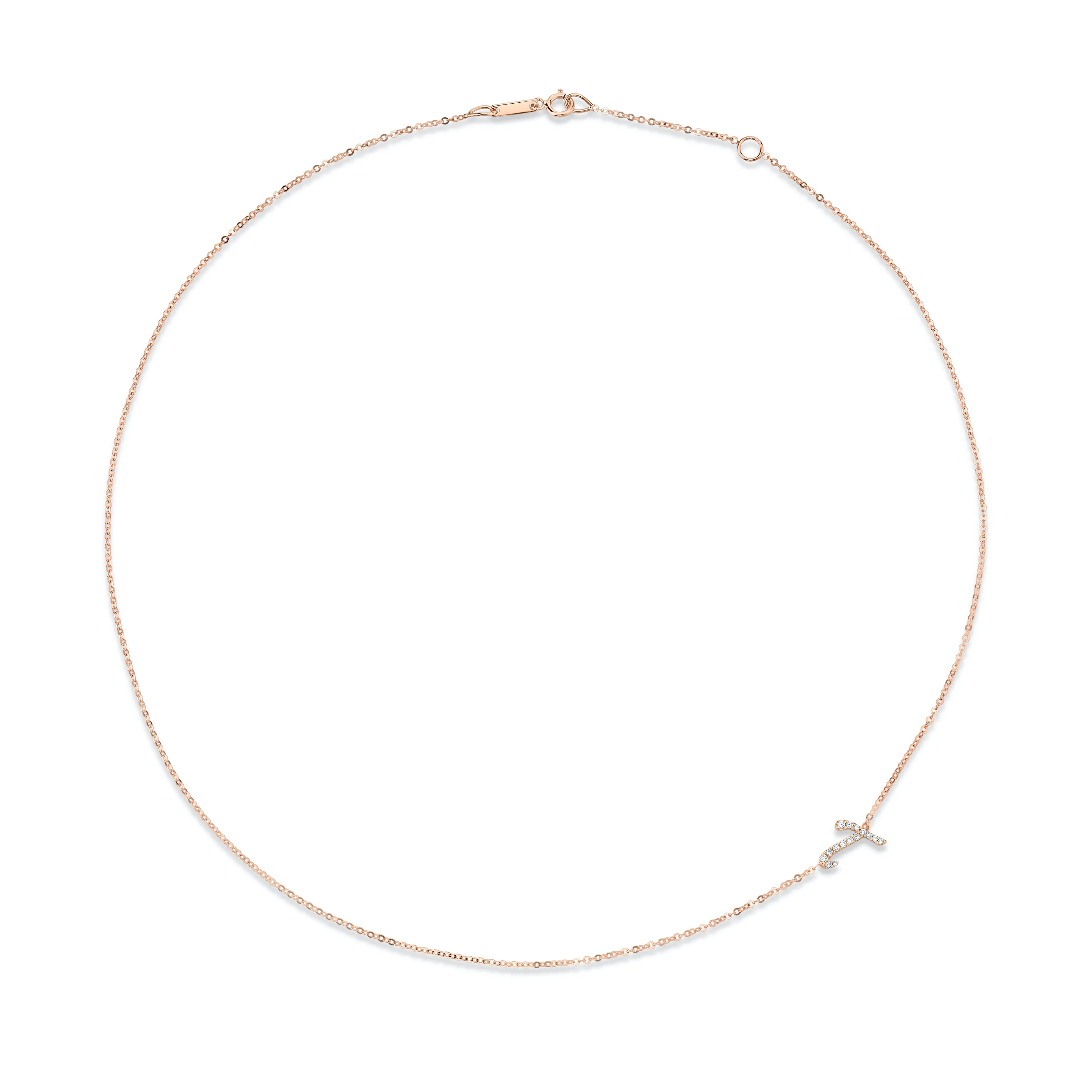 SINGLE DIAMOND INITIAL NECKLACE Anita Ko