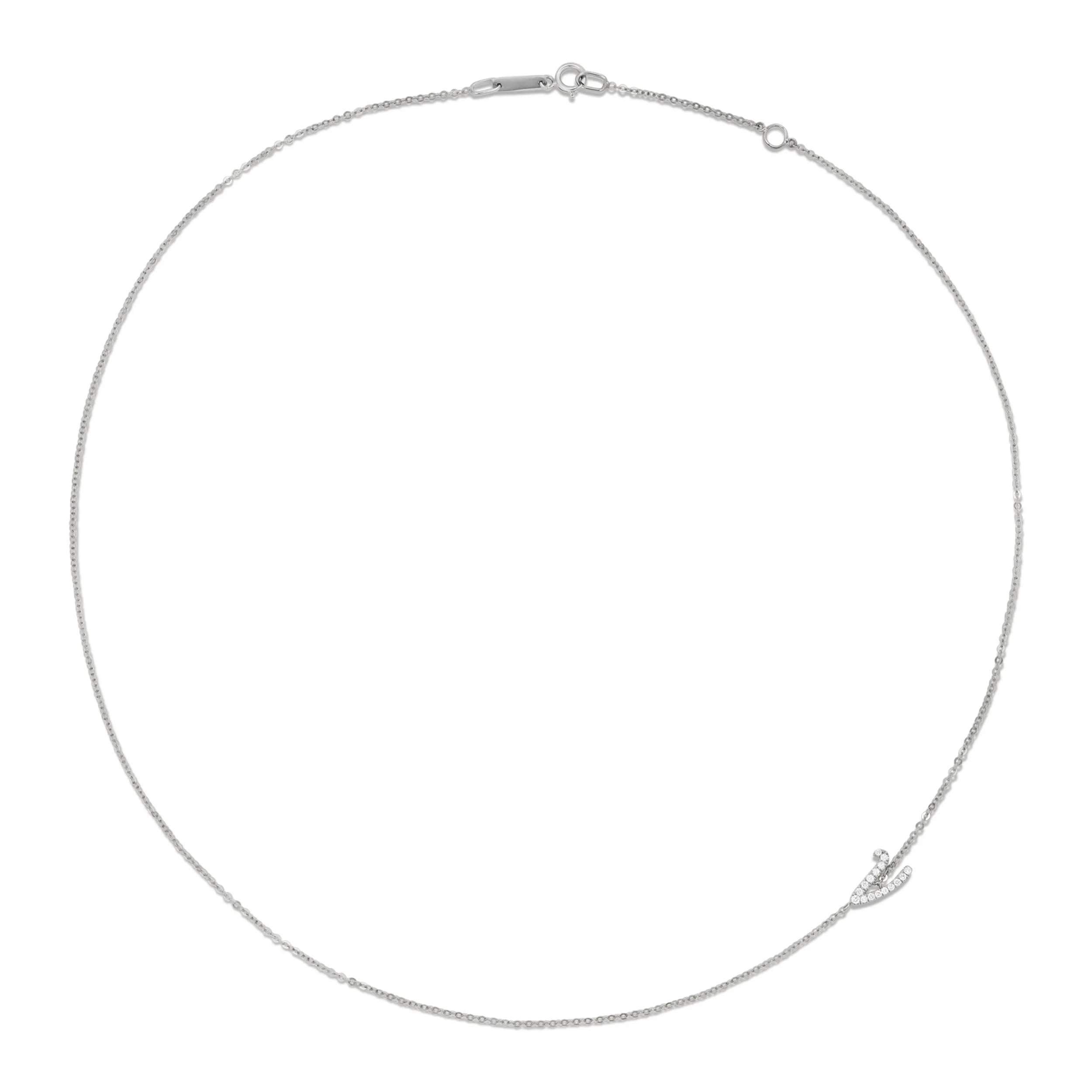 SINGLE DIAMOND INITIAL NECKLACE Anita Ko