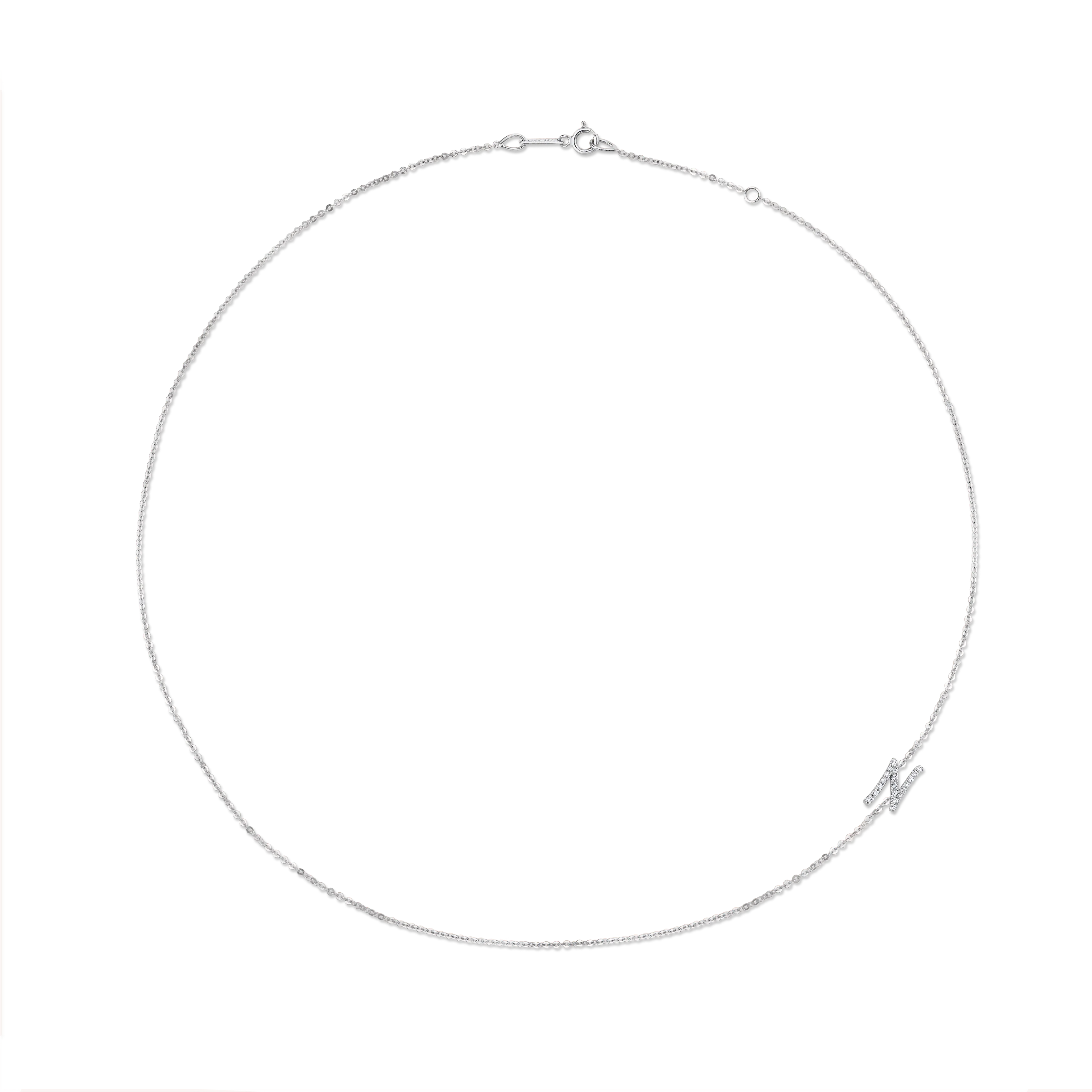 SINGLE DIAMOND INITIAL NECKLACE Anita Ko