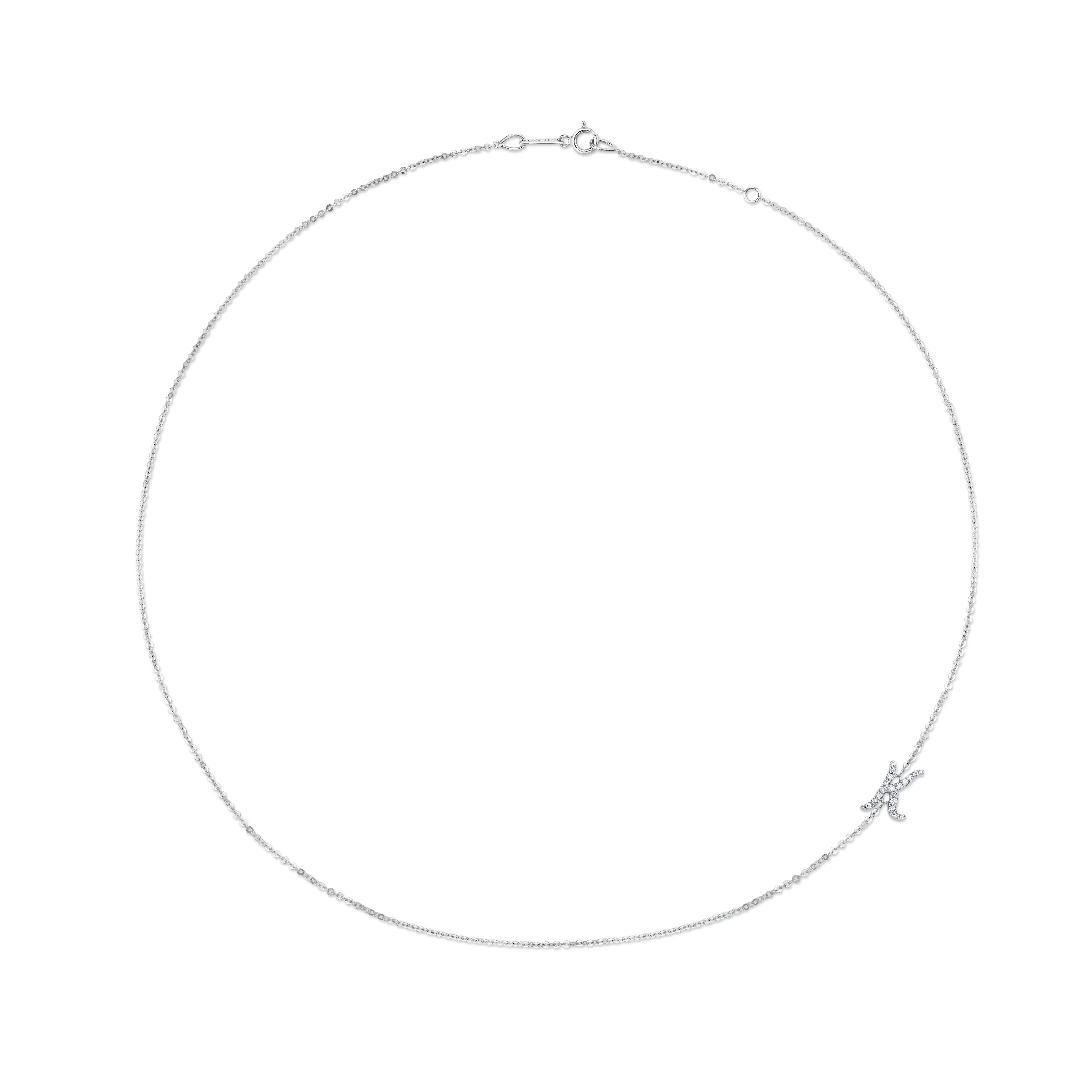 SINGLE DIAMOND INITIAL NECKLACE Anita Ko