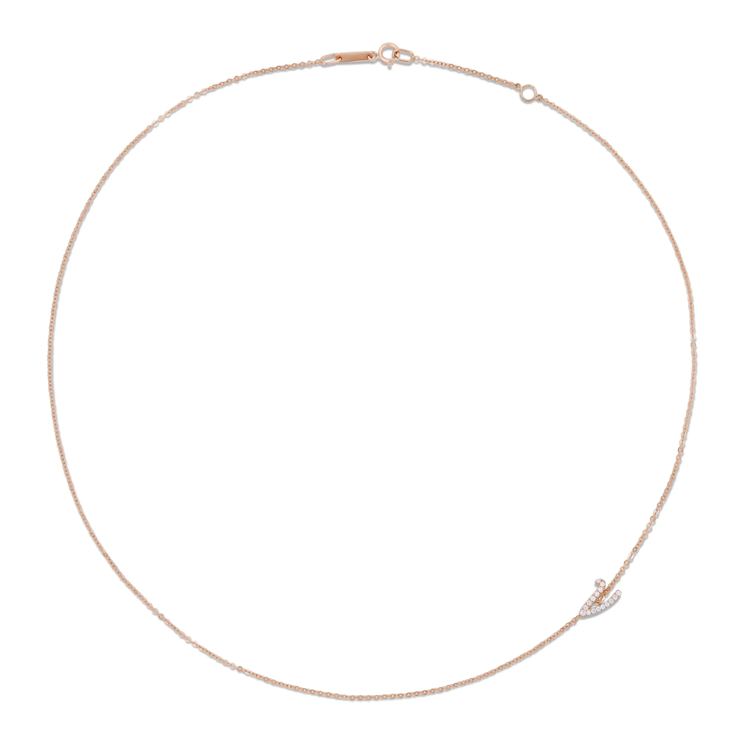 SINGLE DIAMOND INITIAL NECKLACE Anita Ko