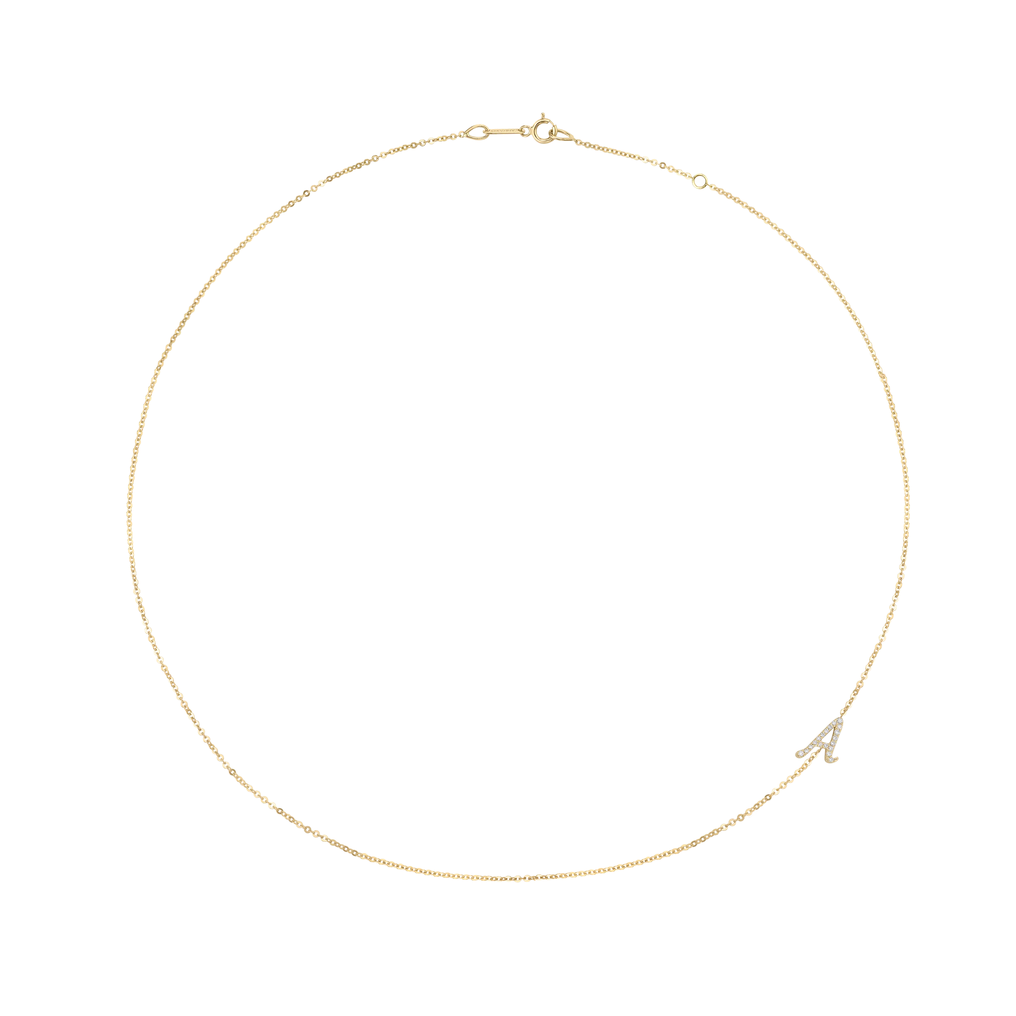 SINGLE DIAMOND INITIAL NECKLACE Anita Ko