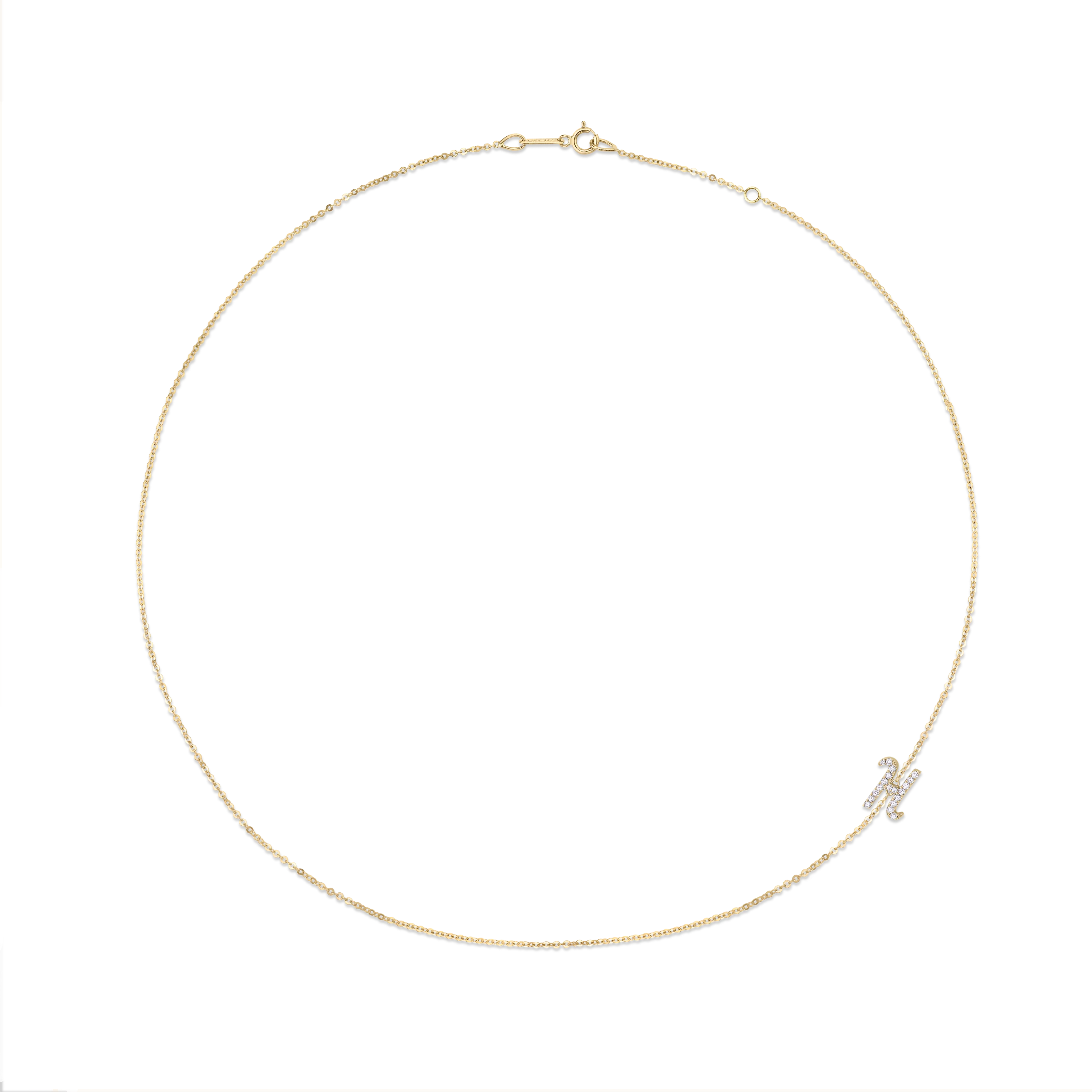 SINGLE DIAMOND INITIAL NECKLACE Anita Ko
