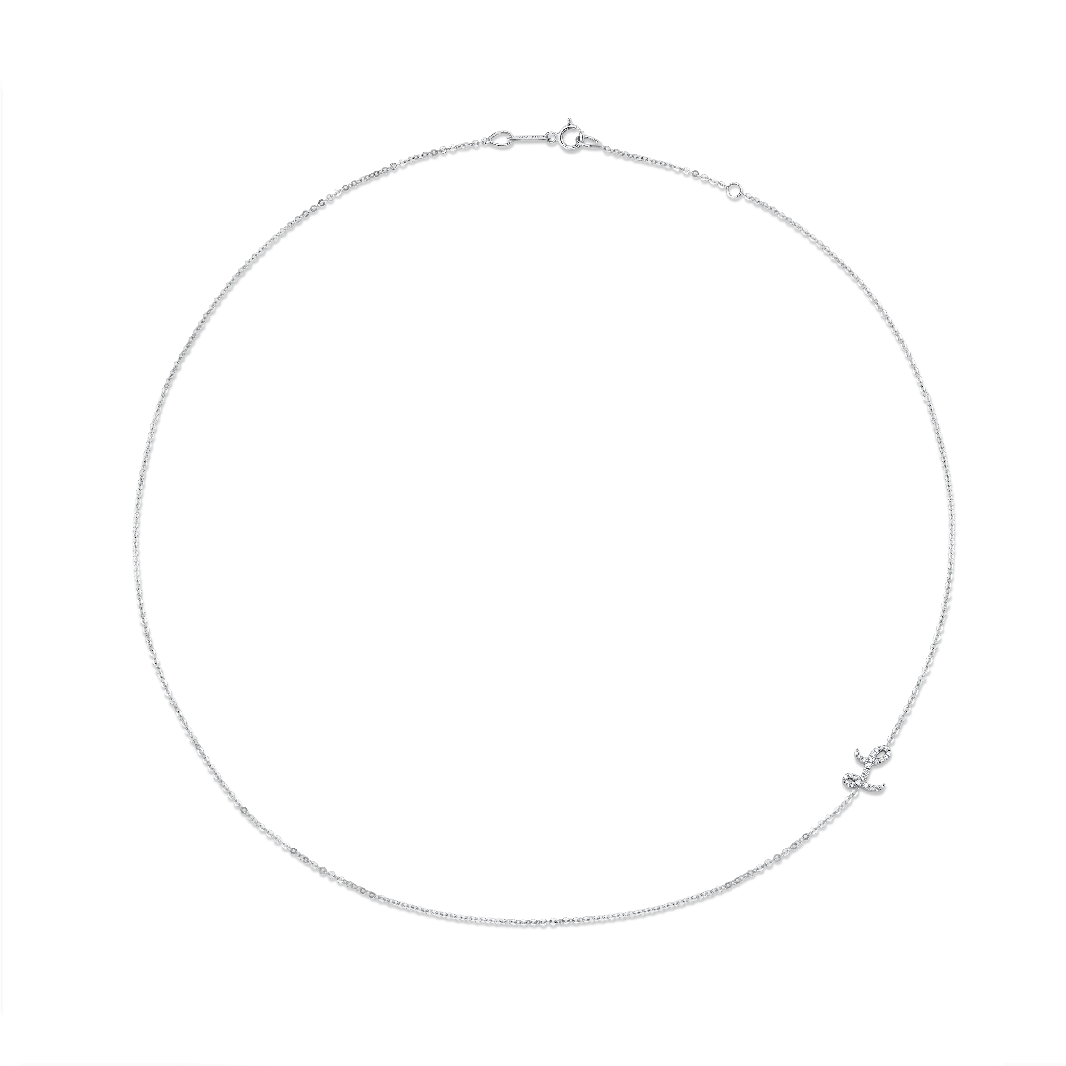 SINGLE DIAMOND INITIAL NECKLACE Anita Ko
