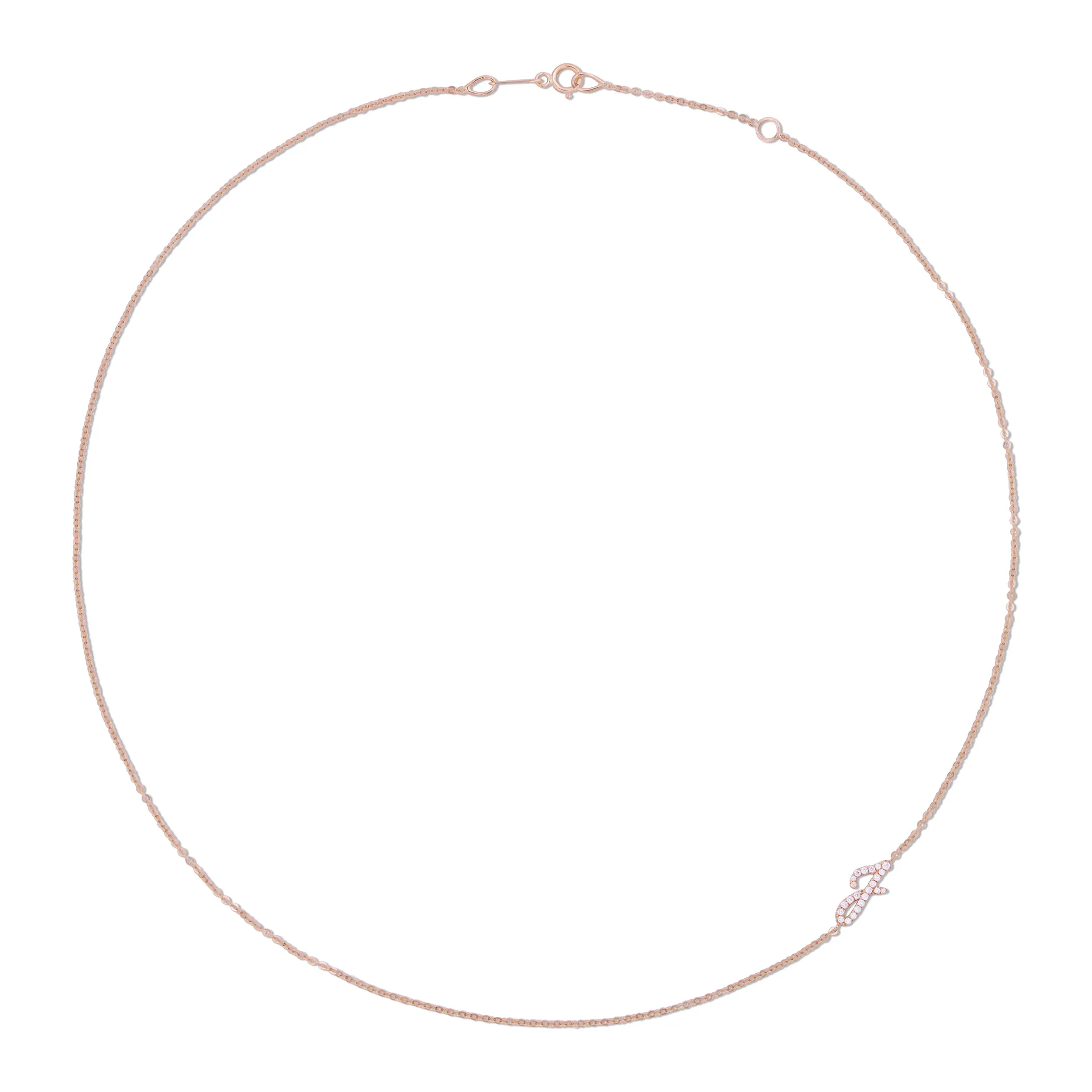 SINGLE DIAMOND INITIAL NECKLACE Anita Ko