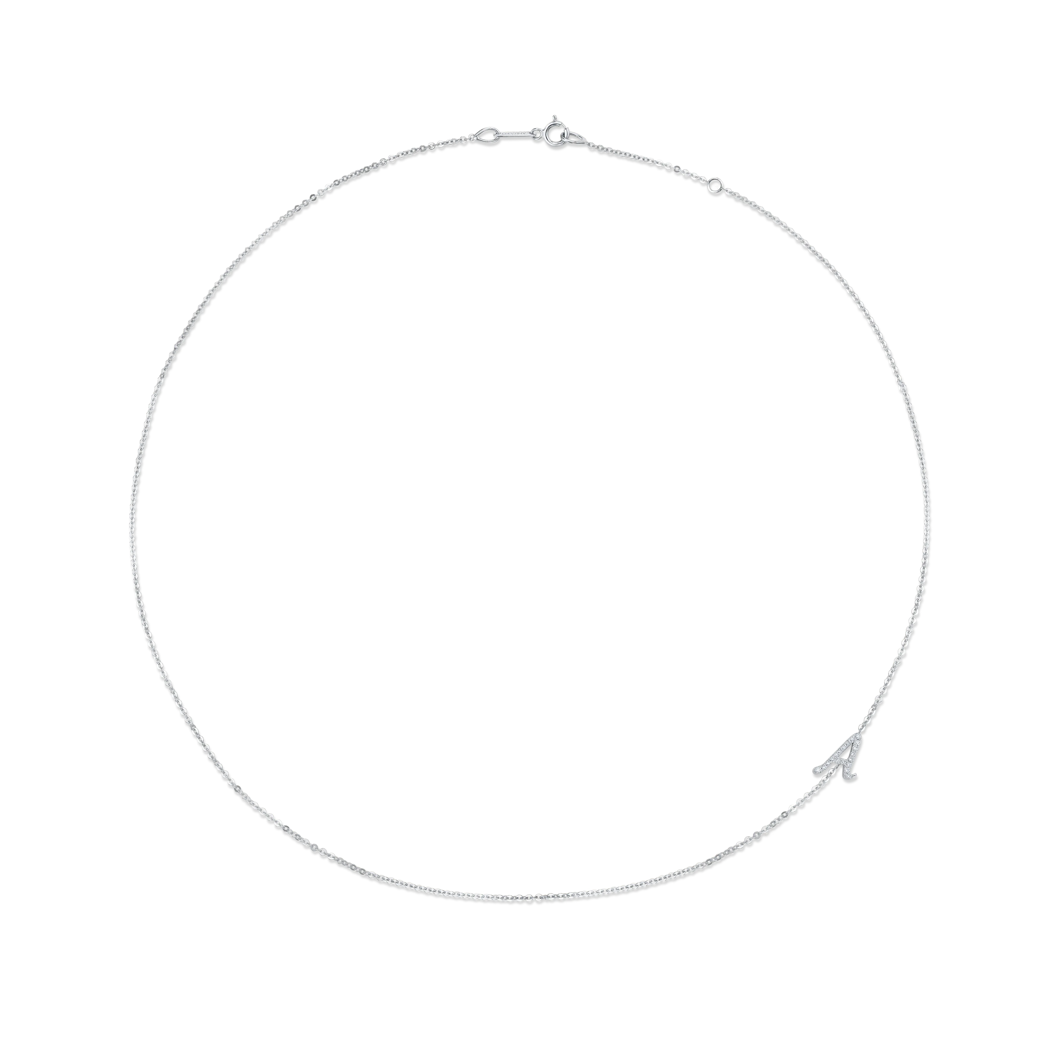 SINGLE DIAMOND INITIAL NECKLACE Anita Ko