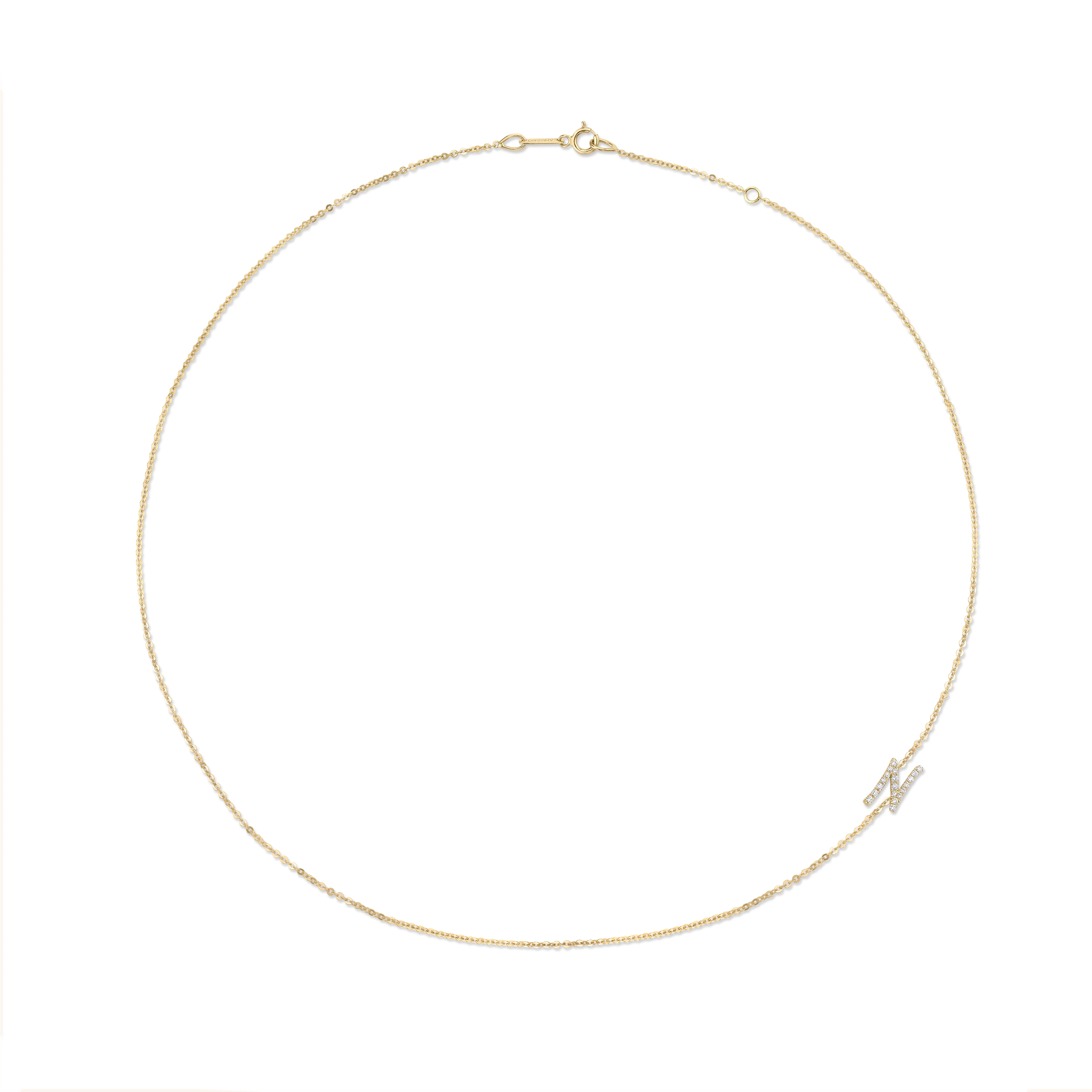 SINGLE DIAMOND INITIAL NECKLACE Anita Ko