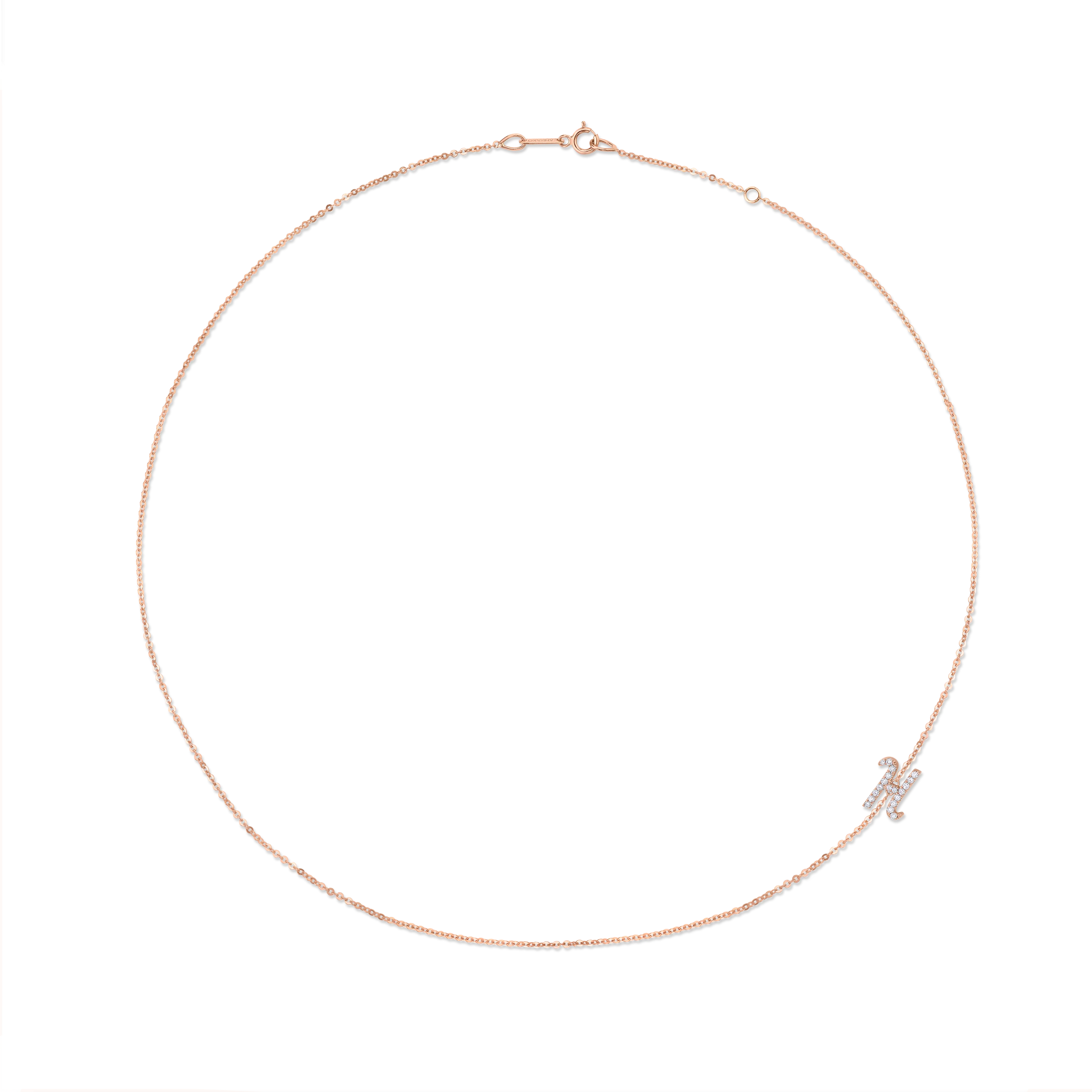 SINGLE DIAMOND INITIAL NECKLACE Anita Ko