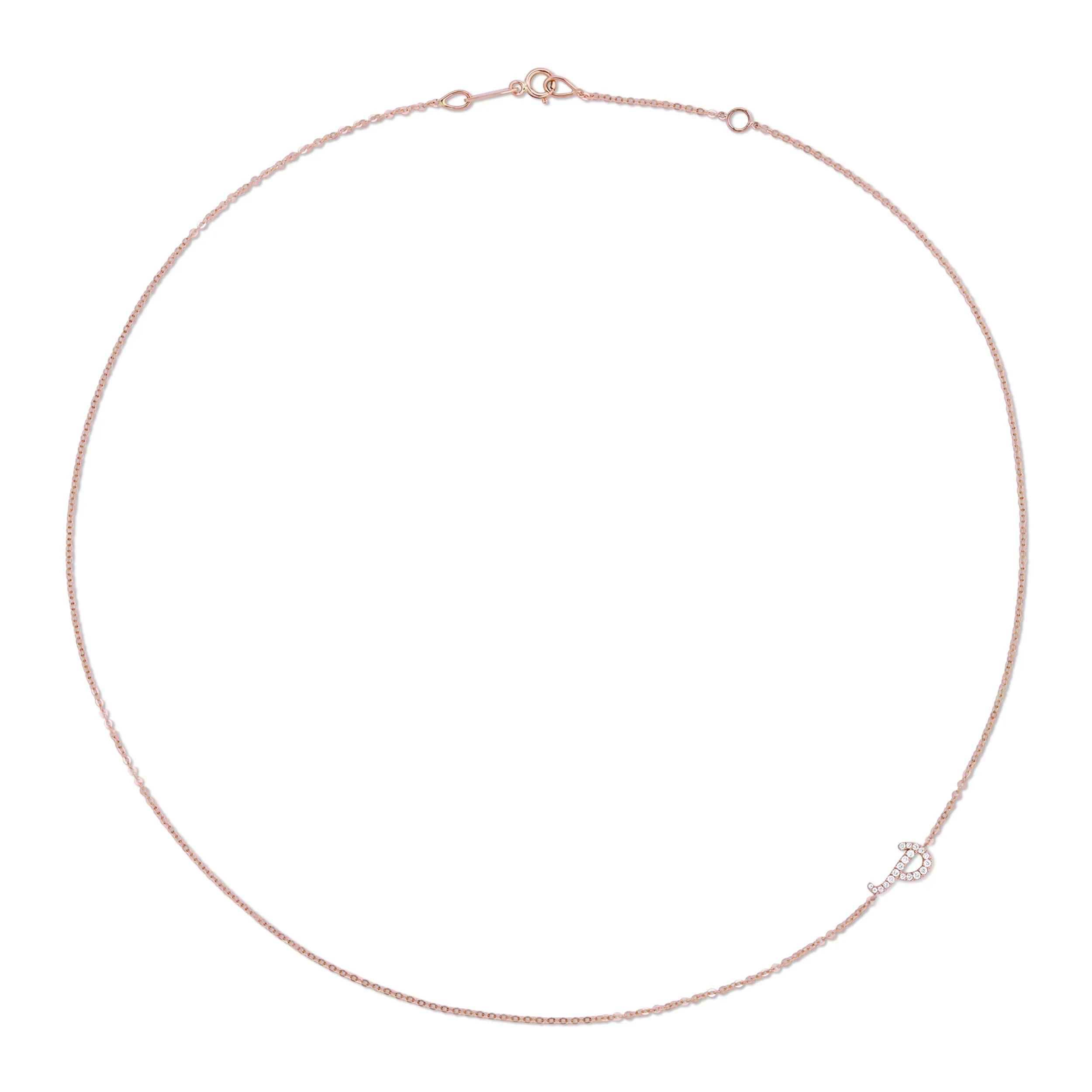 SINGLE DIAMOND INITIAL NECKLACE Anita Ko