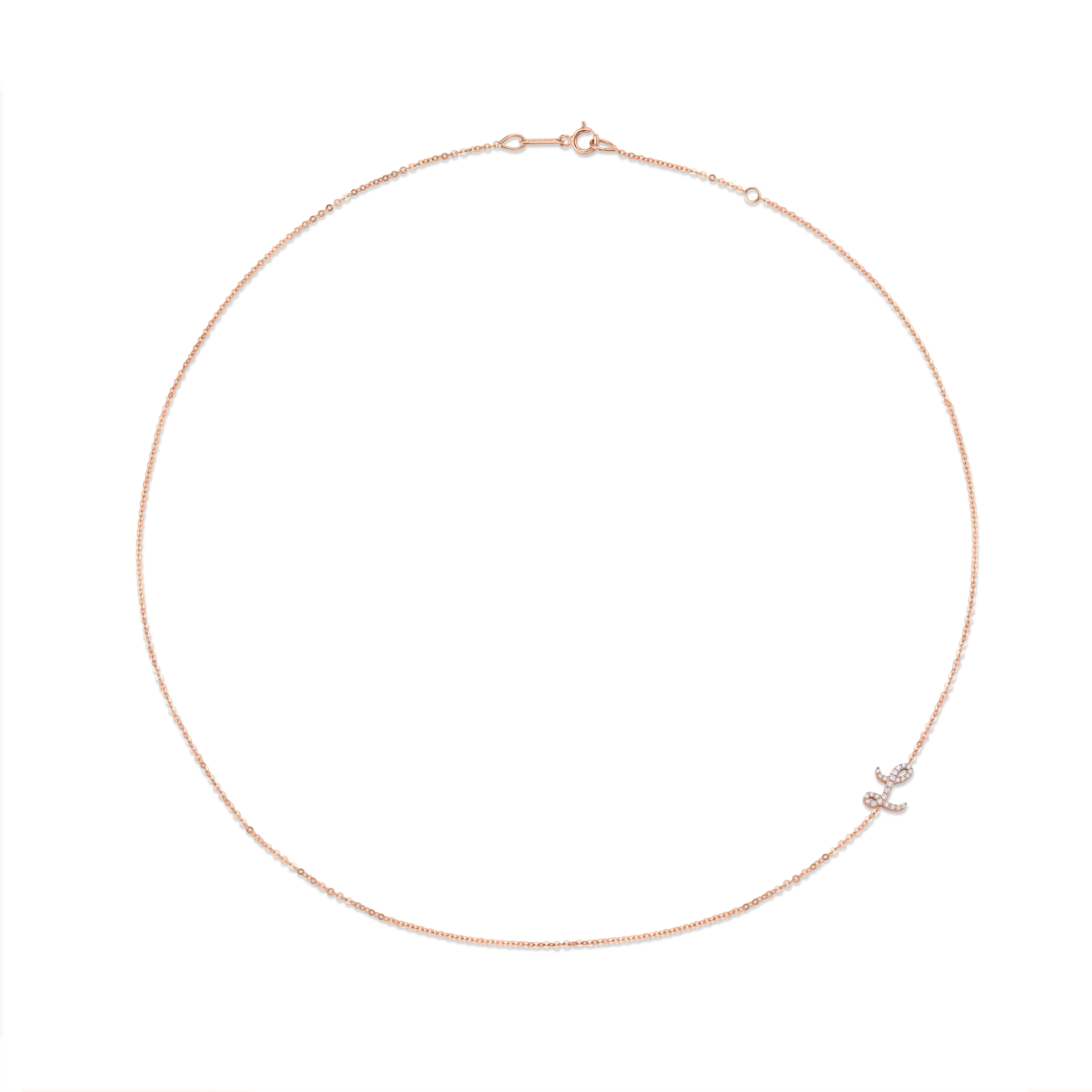 SINGLE DIAMOND INITIAL NECKLACE Anita Ko