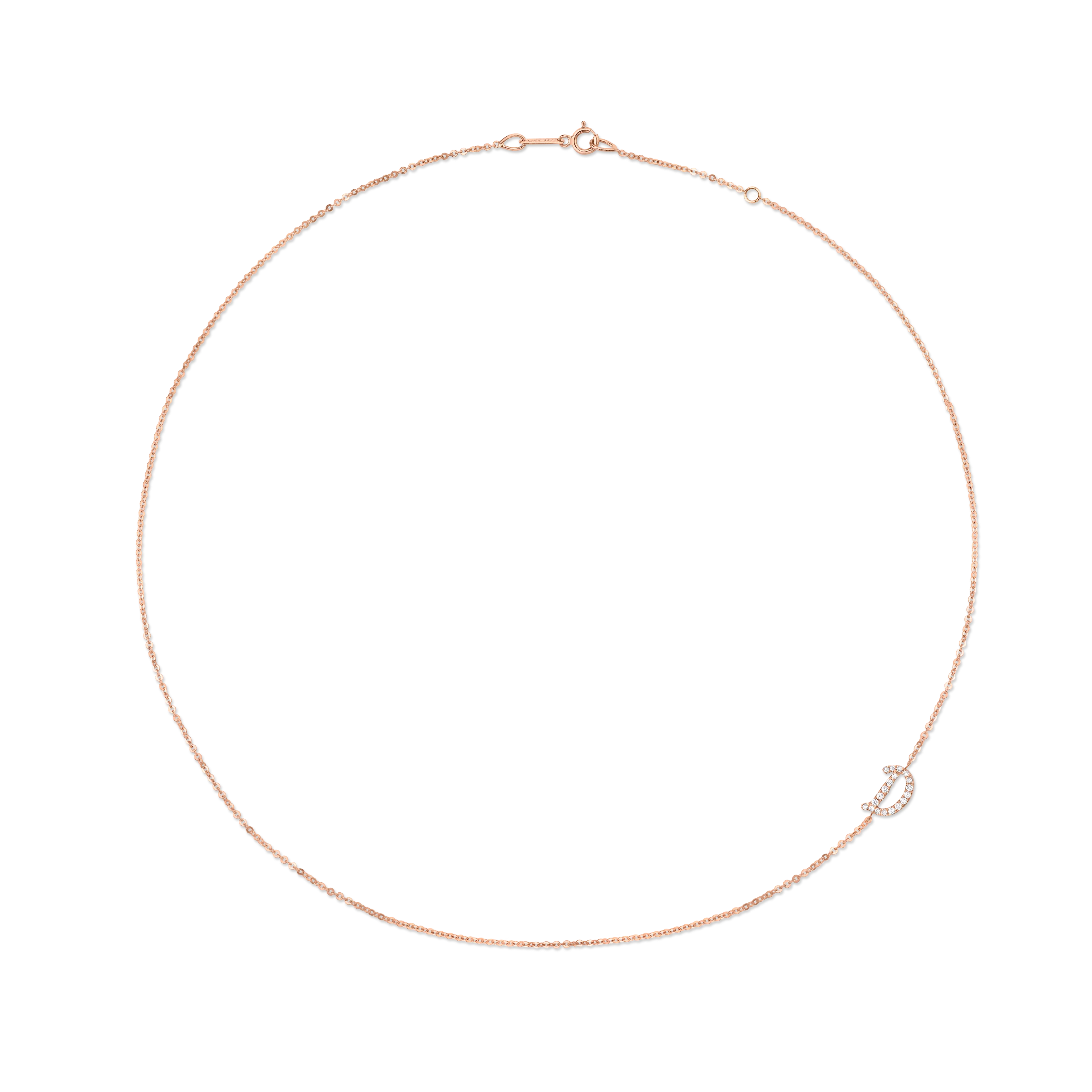 SINGLE DIAMOND INITIAL NECKLACE Anita Ko