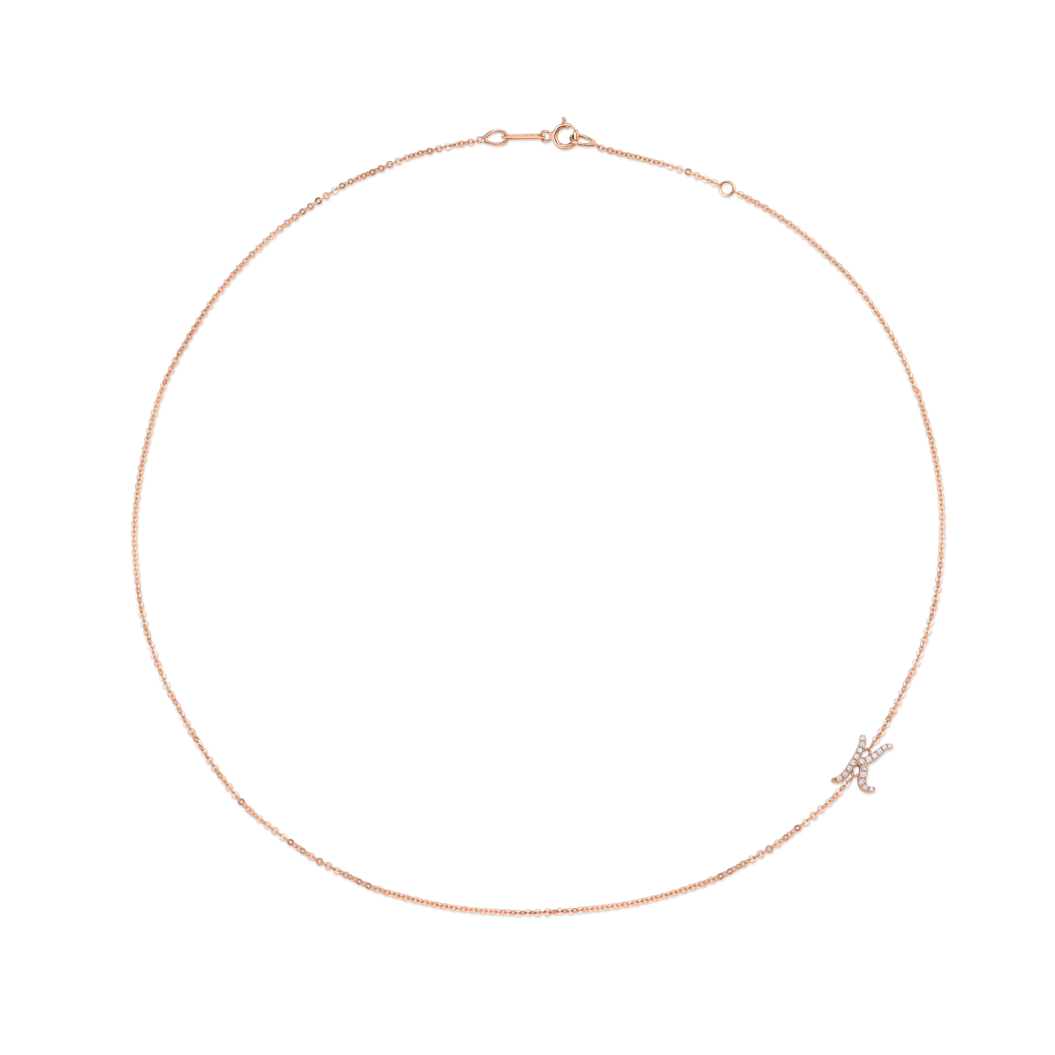 SINGLE DIAMOND INITIAL NECKLACE Anita Ko