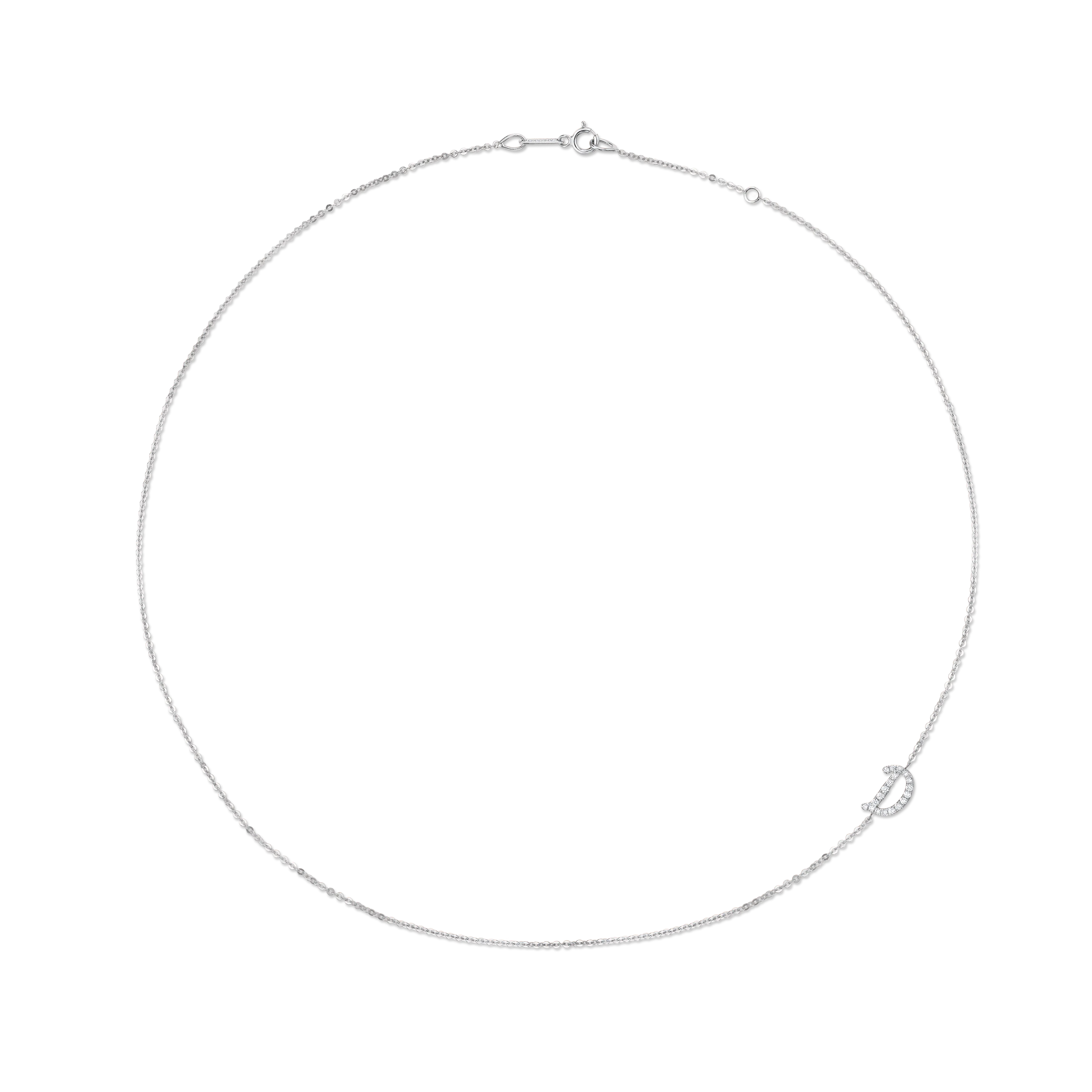 SINGLE DIAMOND INITIAL NECKLACE Anita Ko