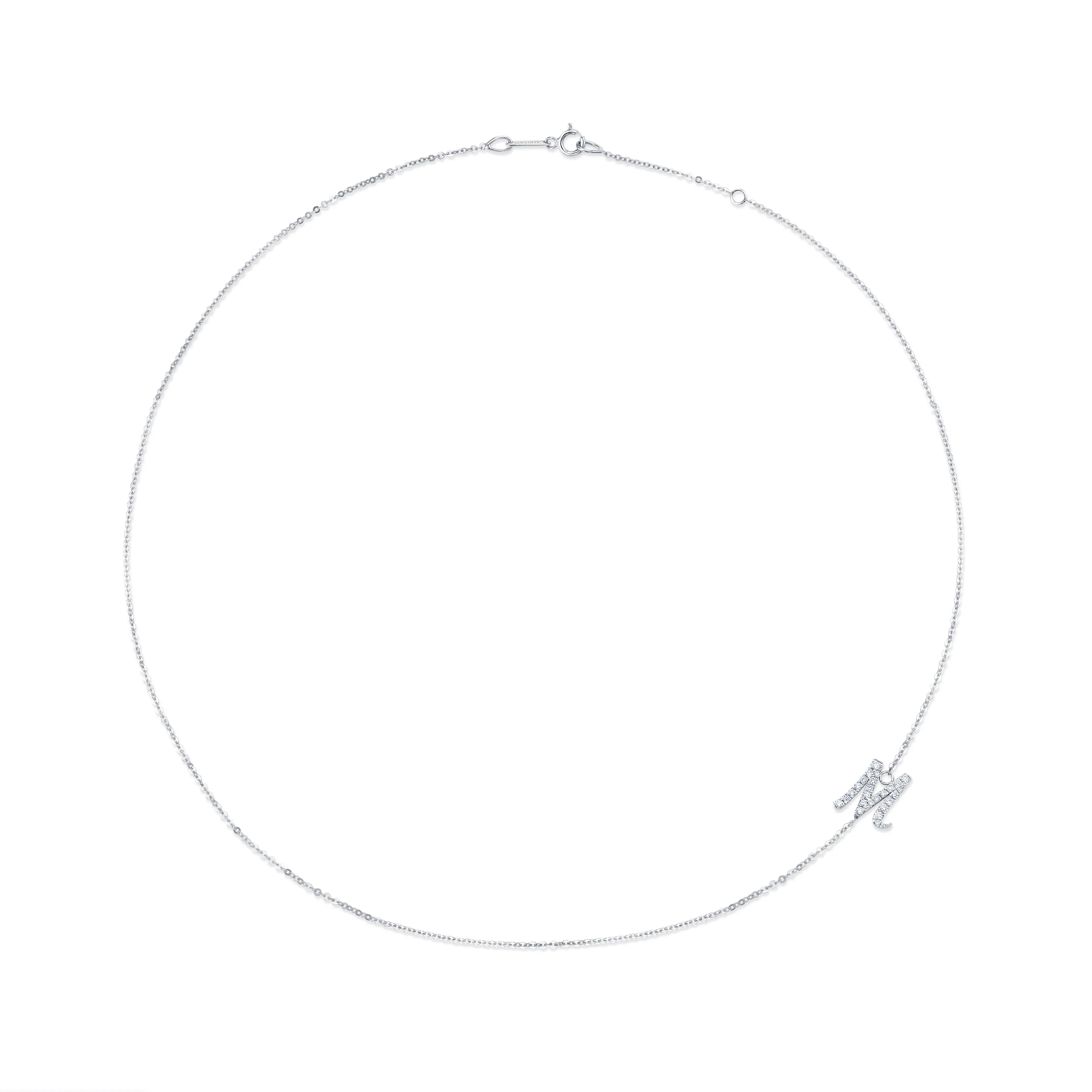 SINGLE DIAMOND INITIAL NECKLACE Anita Ko