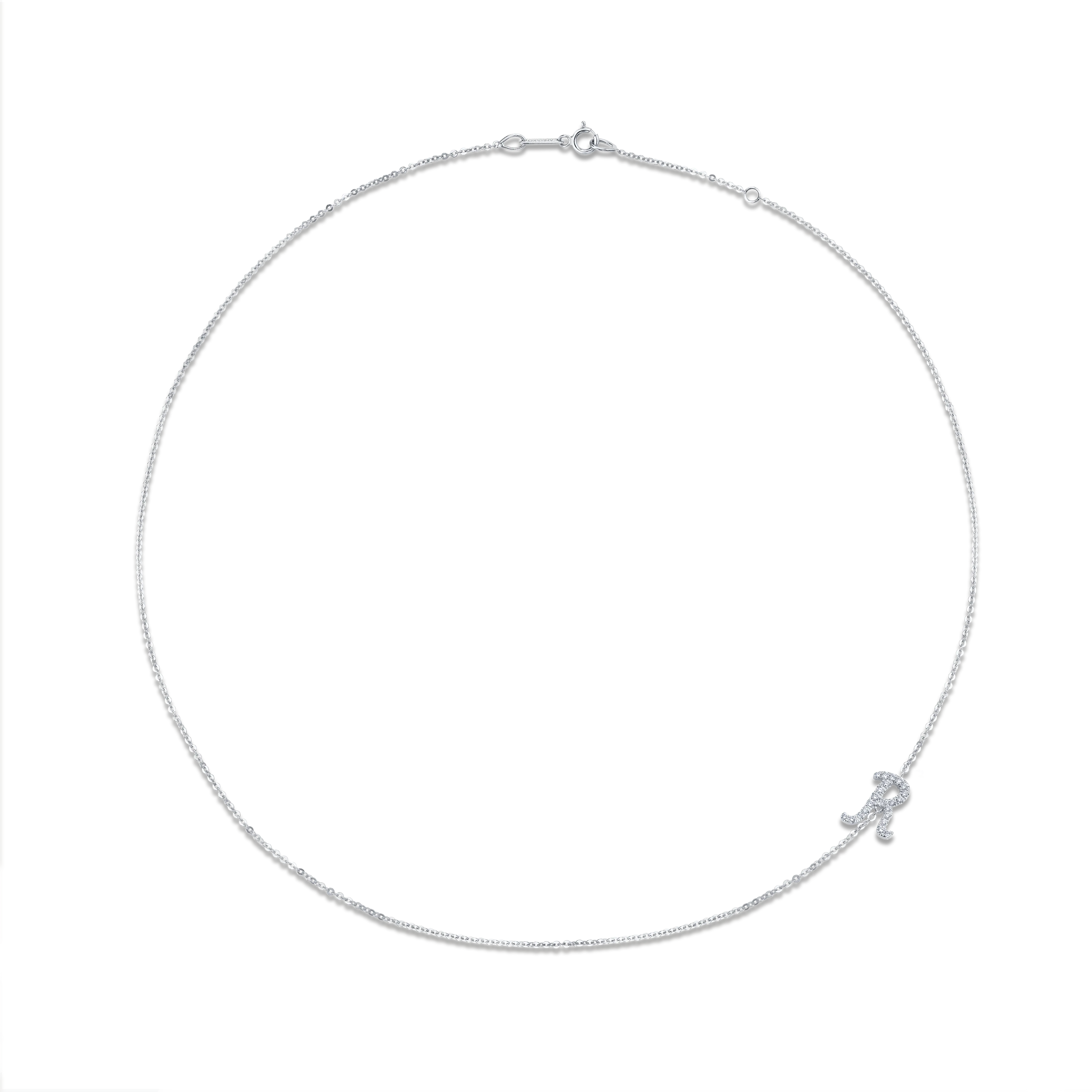 SINGLE DIAMOND INITIAL NECKLACE Anita Ko