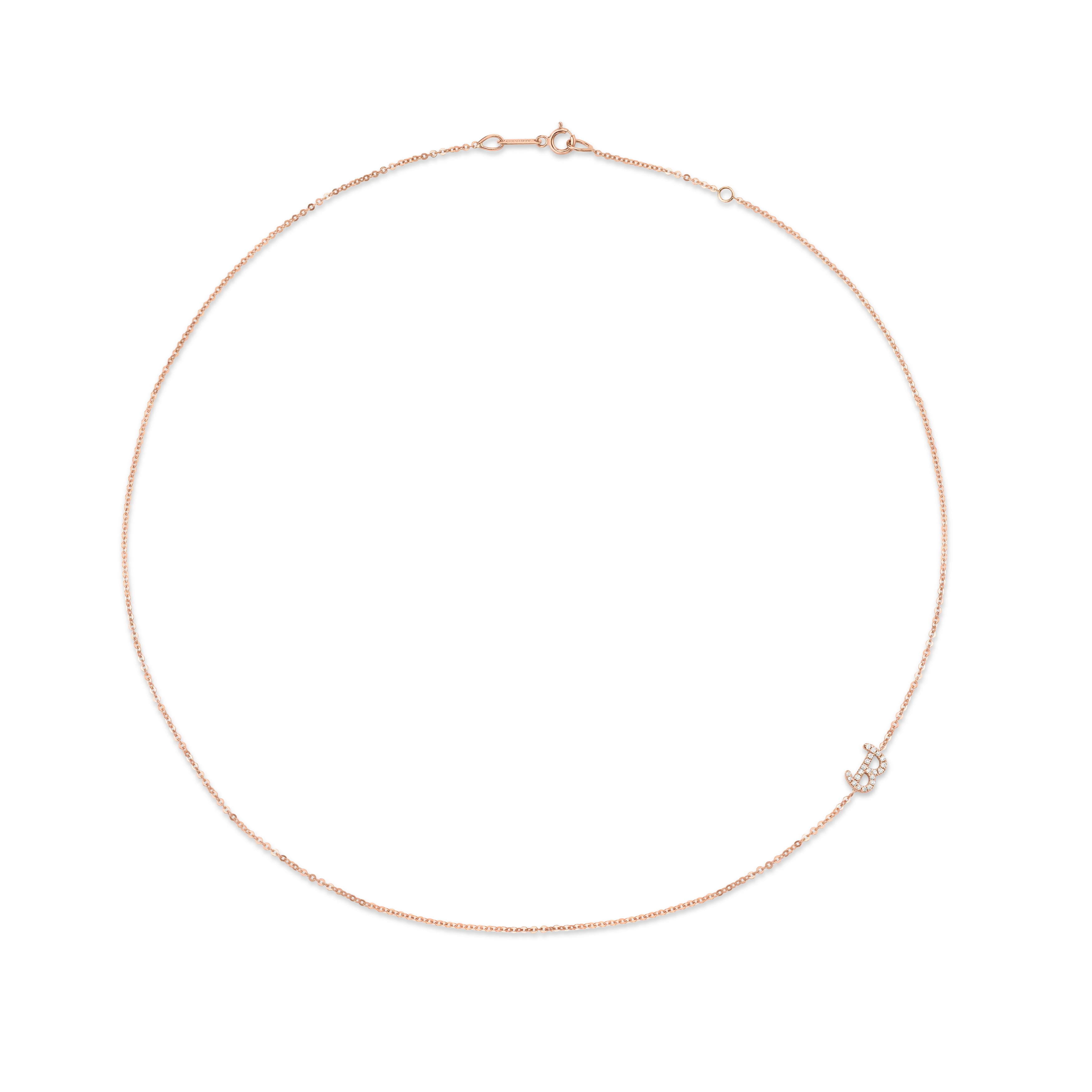SINGLE DIAMOND INITIAL NECKLACE Anita Ko