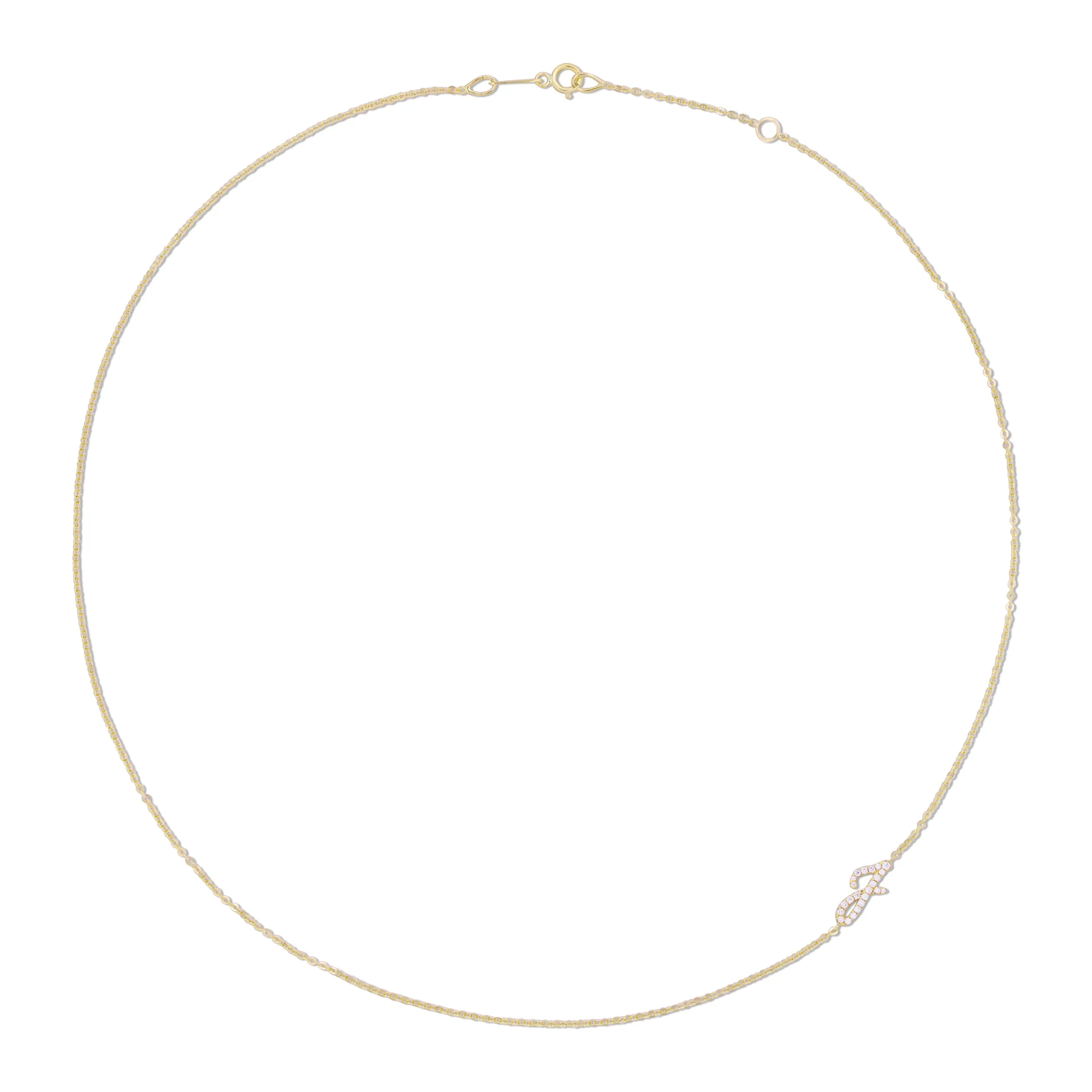SINGLE DIAMOND INITIAL NECKLACE Anita Ko