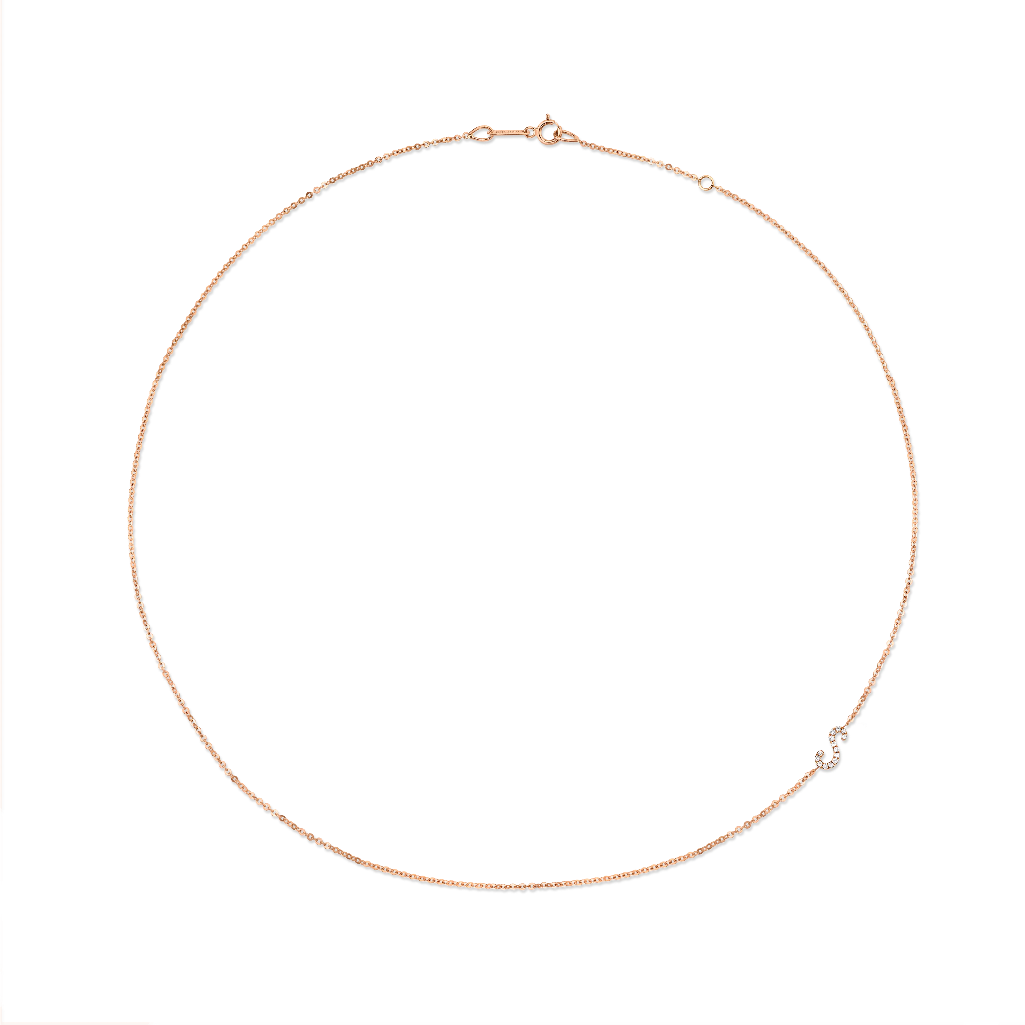 SINGLE DIAMOND INITIAL NECKLACE Anita Ko