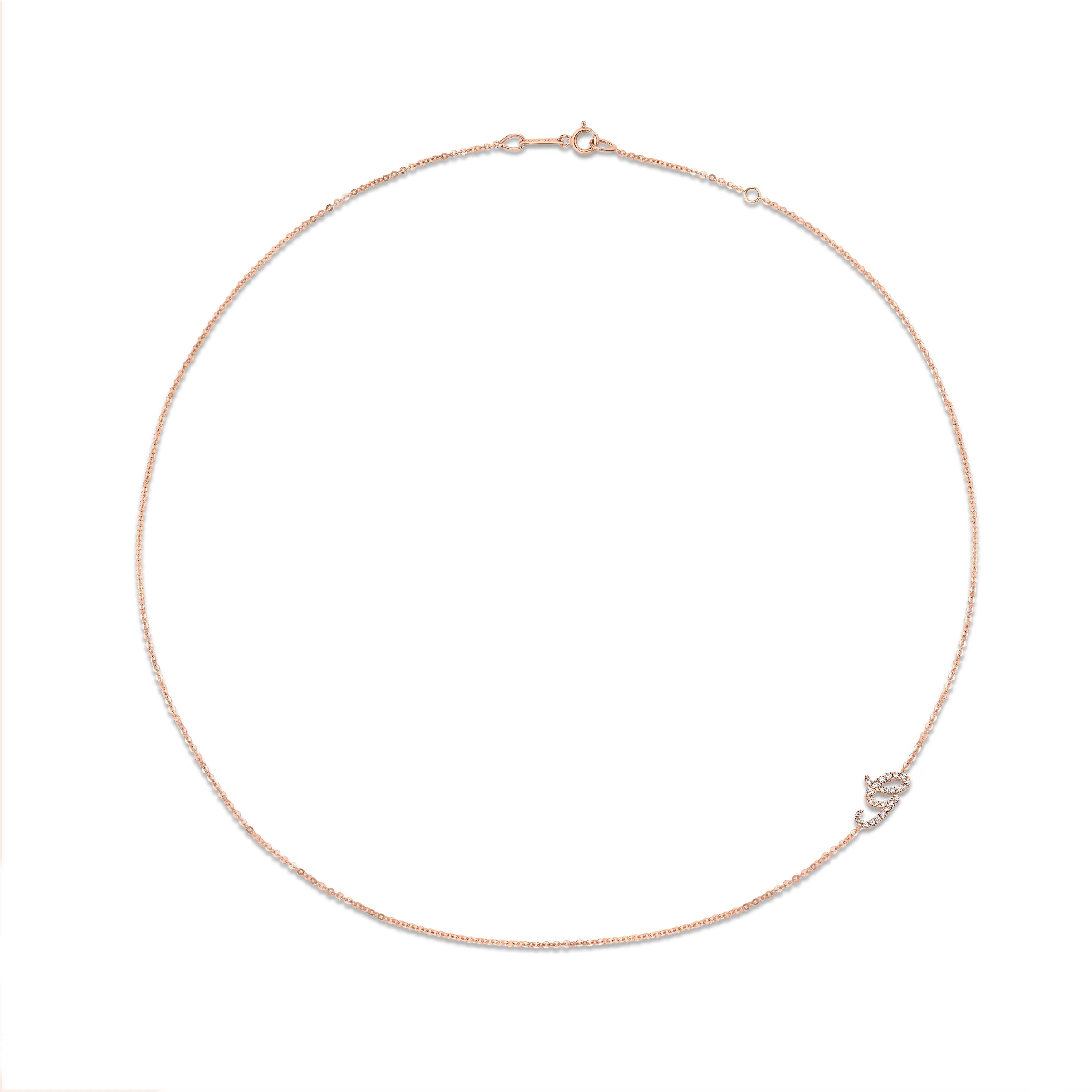 SINGLE DIAMOND INITIAL NECKLACE Anita Ko