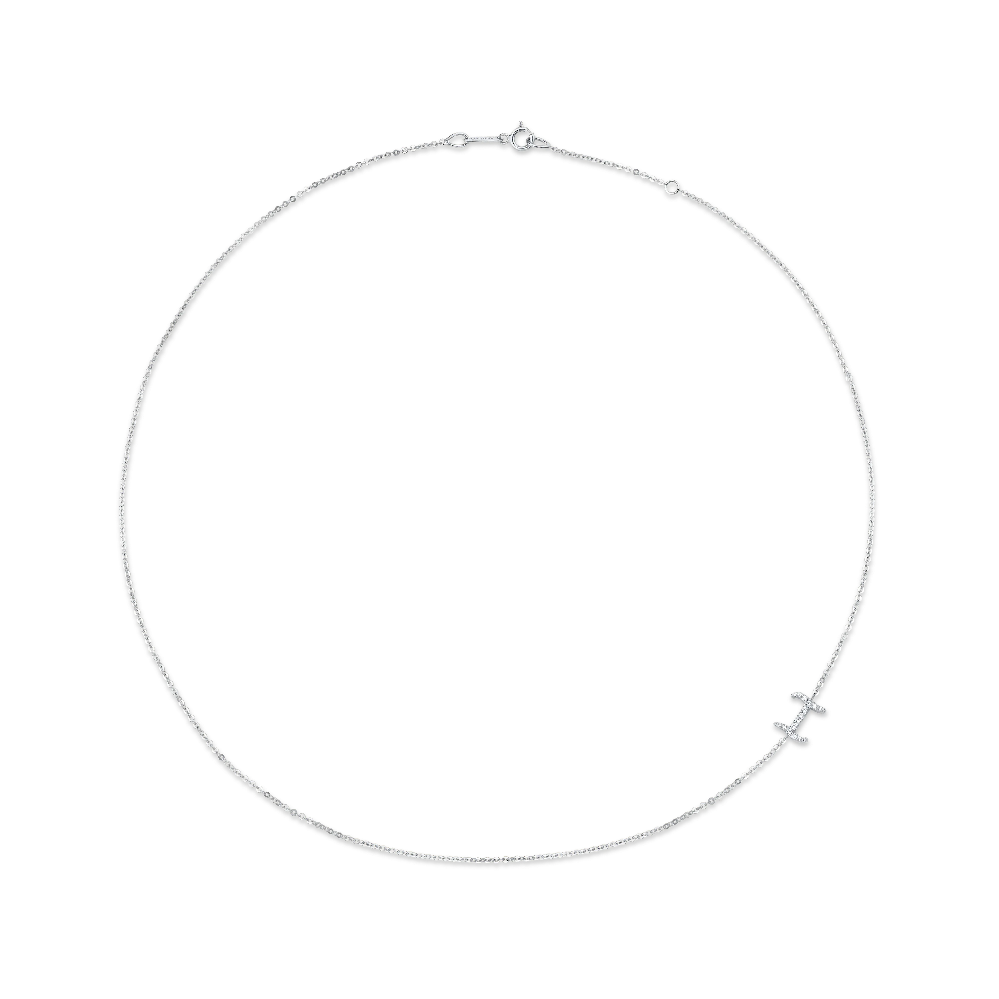 SINGLE DIAMOND INITIAL NECKLACE Anita Ko