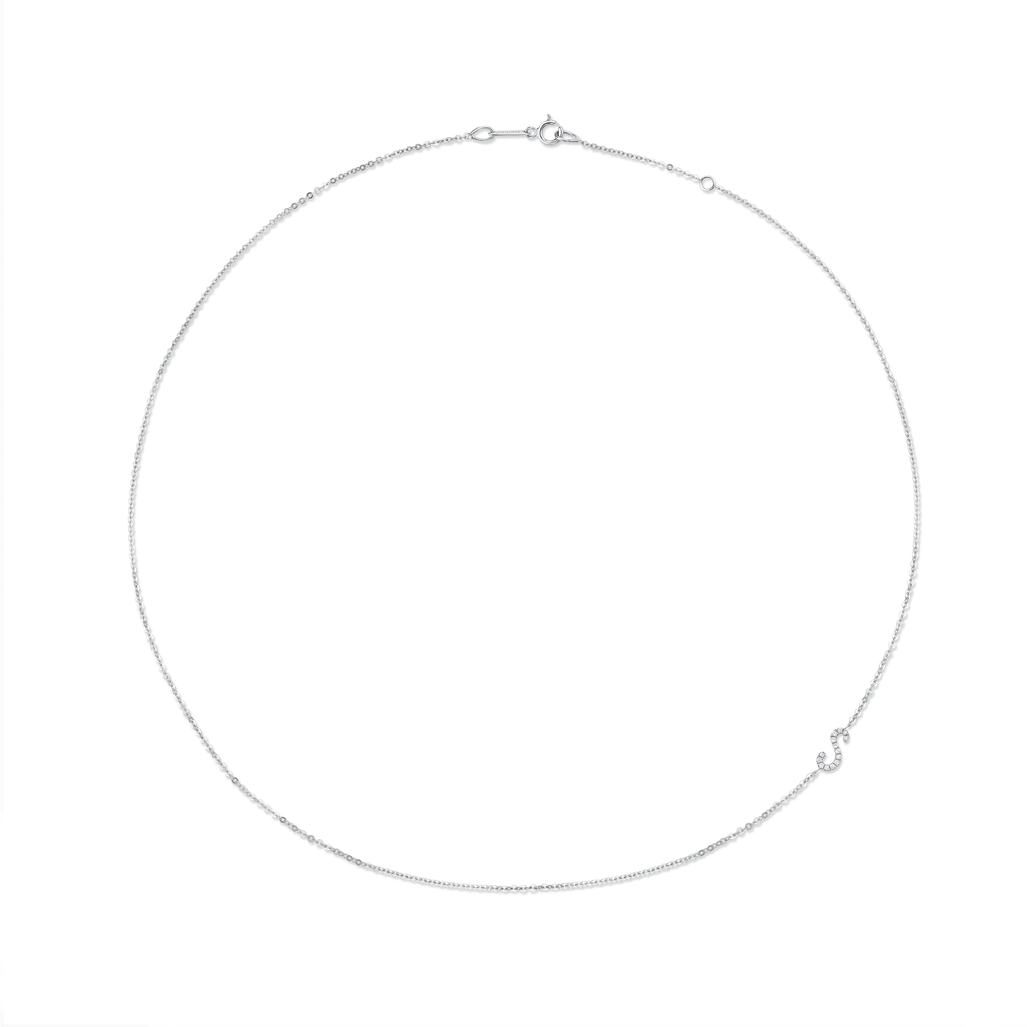 SINGLE DIAMOND INITIAL NECKLACE Anita Ko