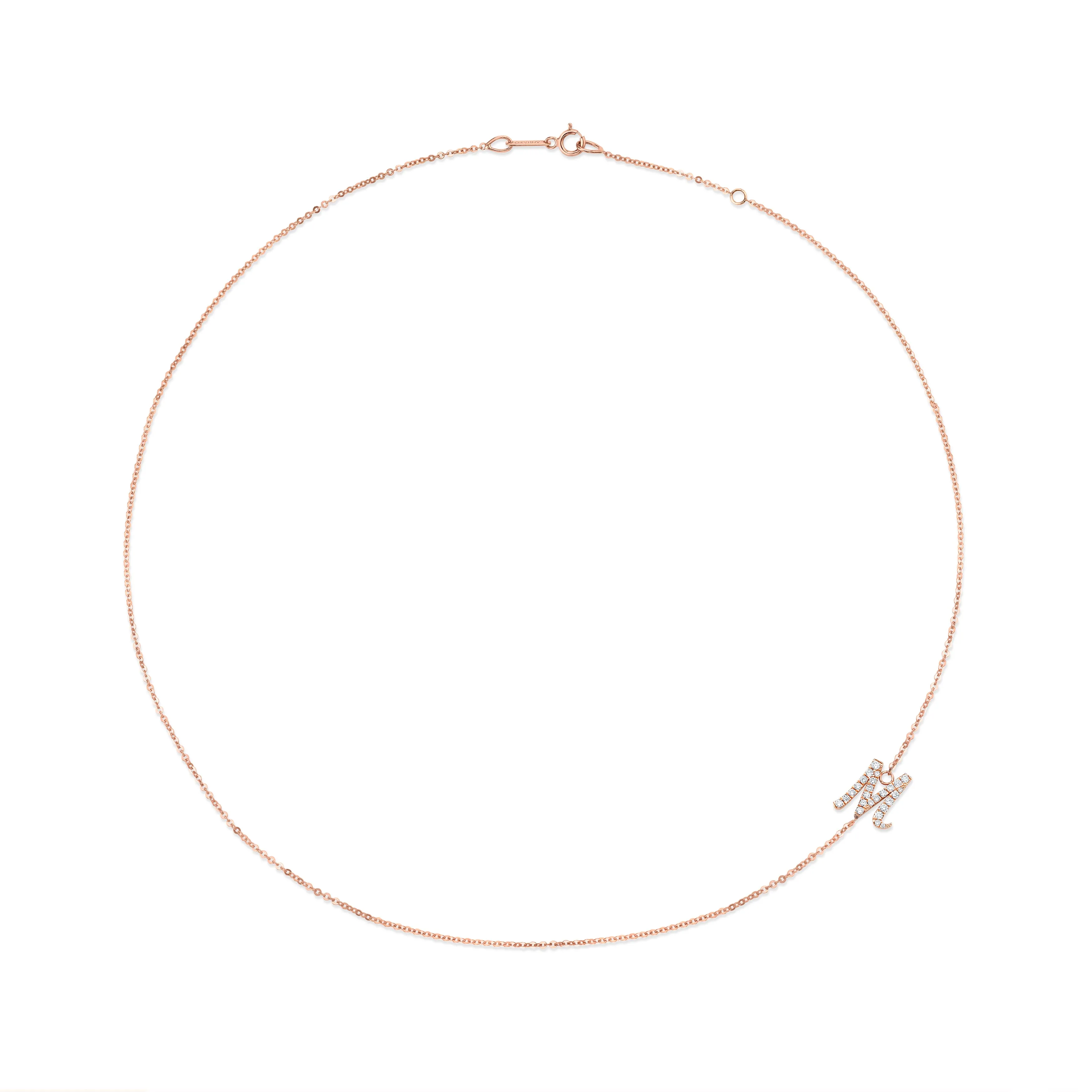 SINGLE DIAMOND INITIAL NECKLACE Anita Ko