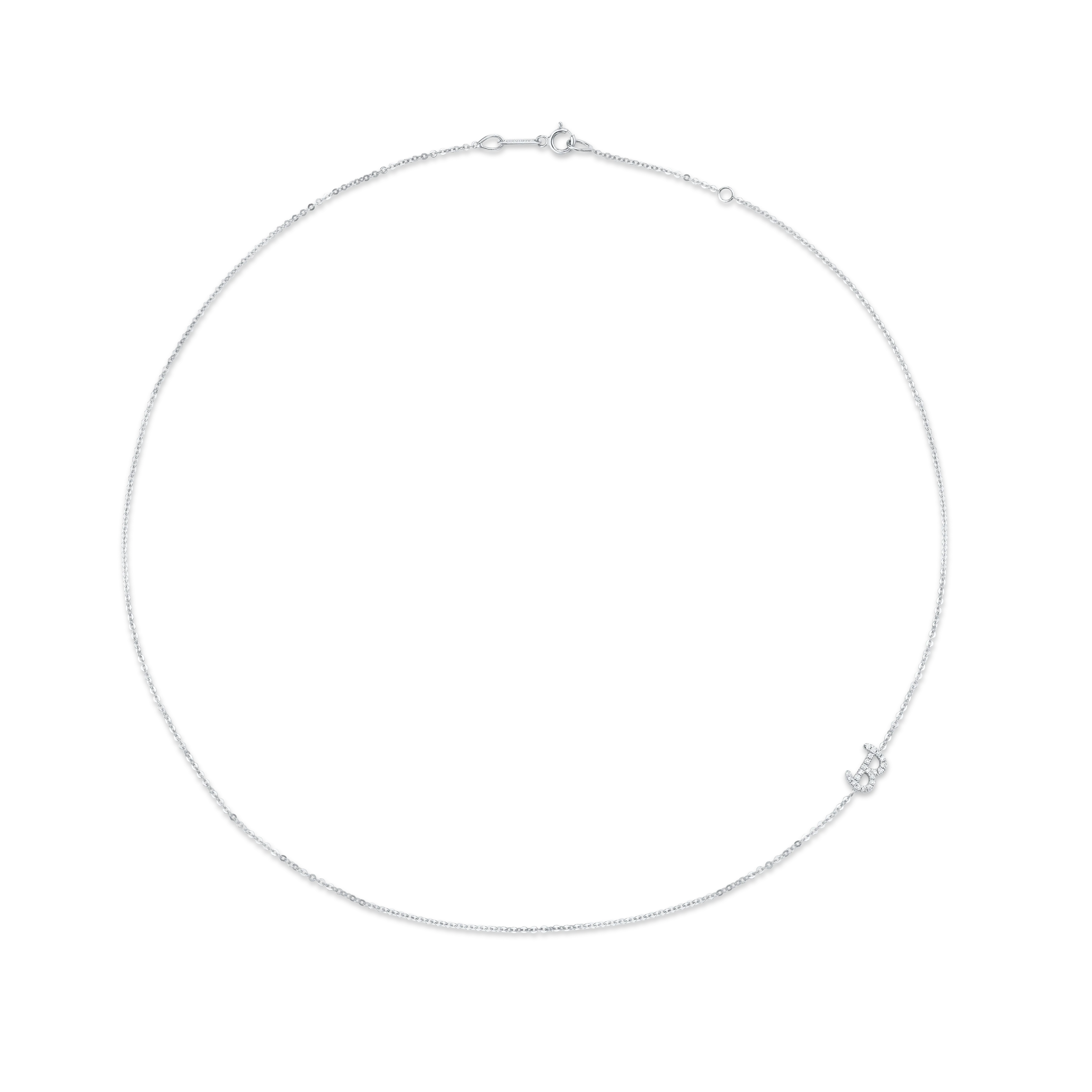 SINGLE DIAMOND INITIAL NECKLACE Anita Ko