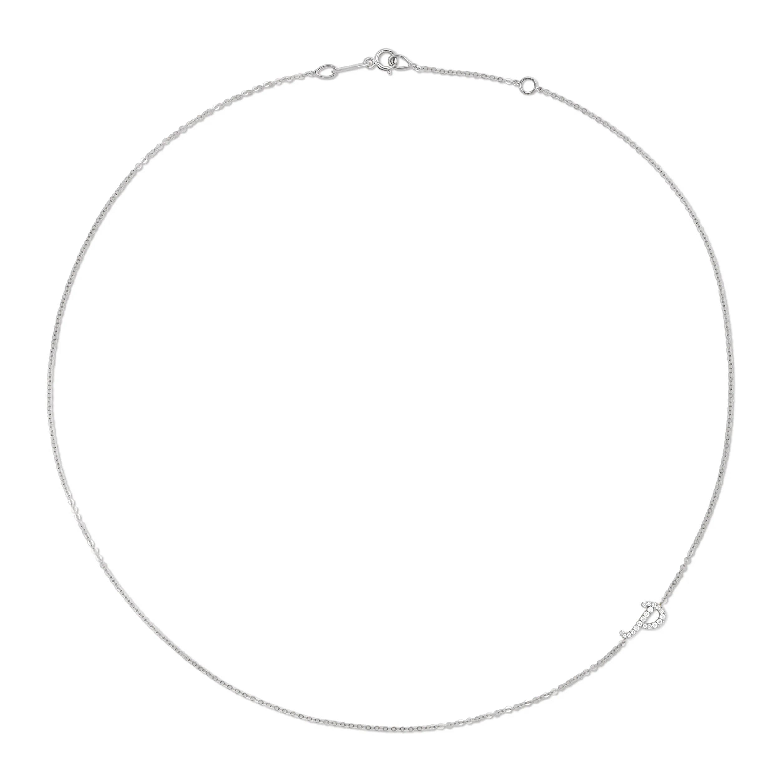 SINGLE DIAMOND INITIAL NECKLACE Anita Ko