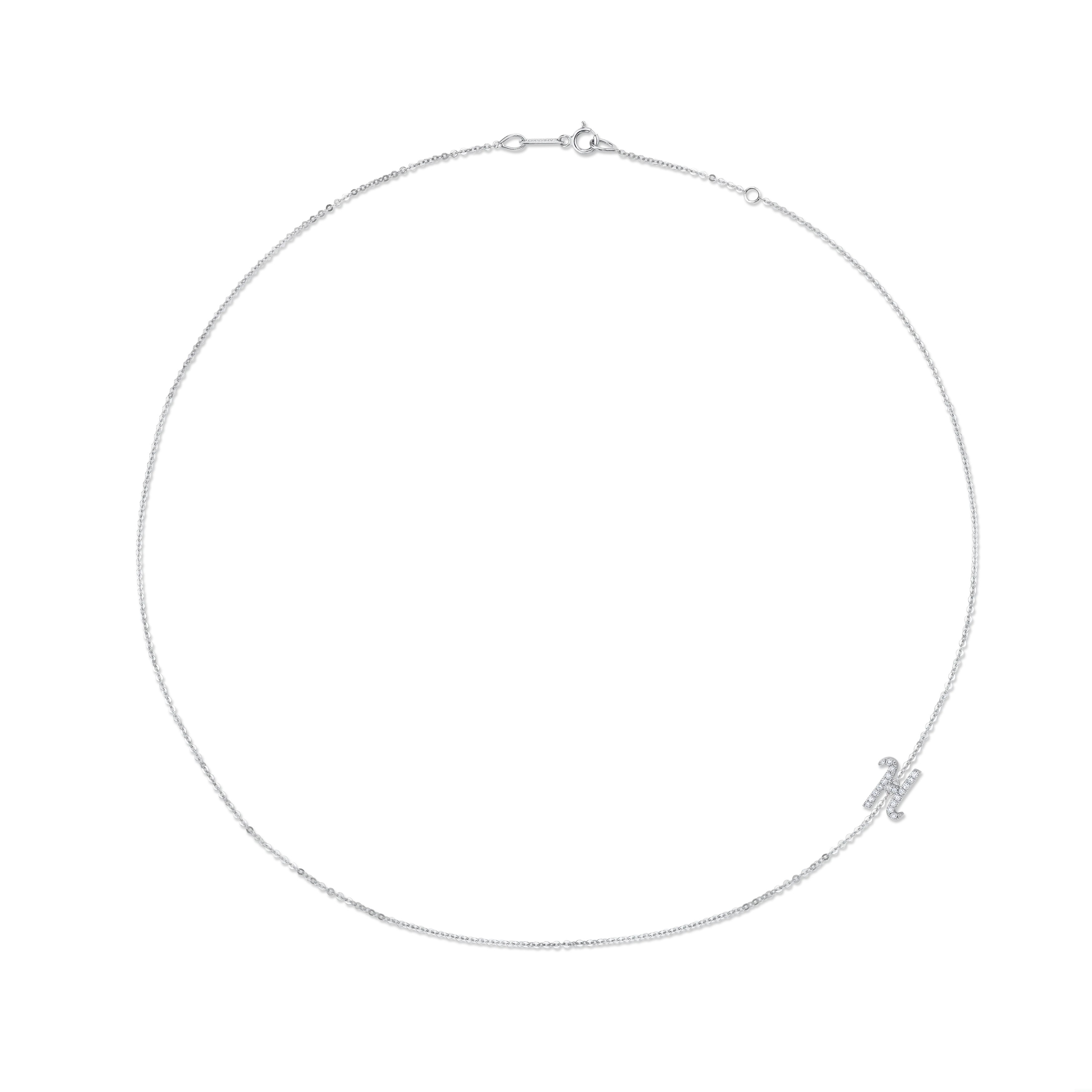 SINGLE DIAMOND INITIAL NECKLACE Anita Ko