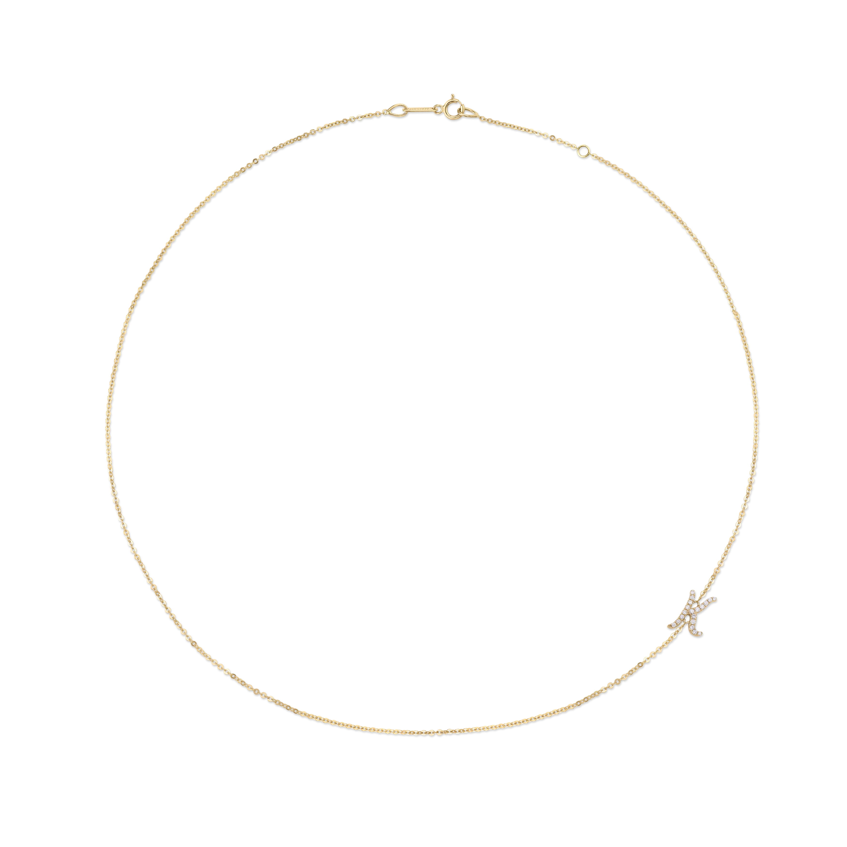 SINGLE DIAMOND INITIAL NECKLACE Anita Ko