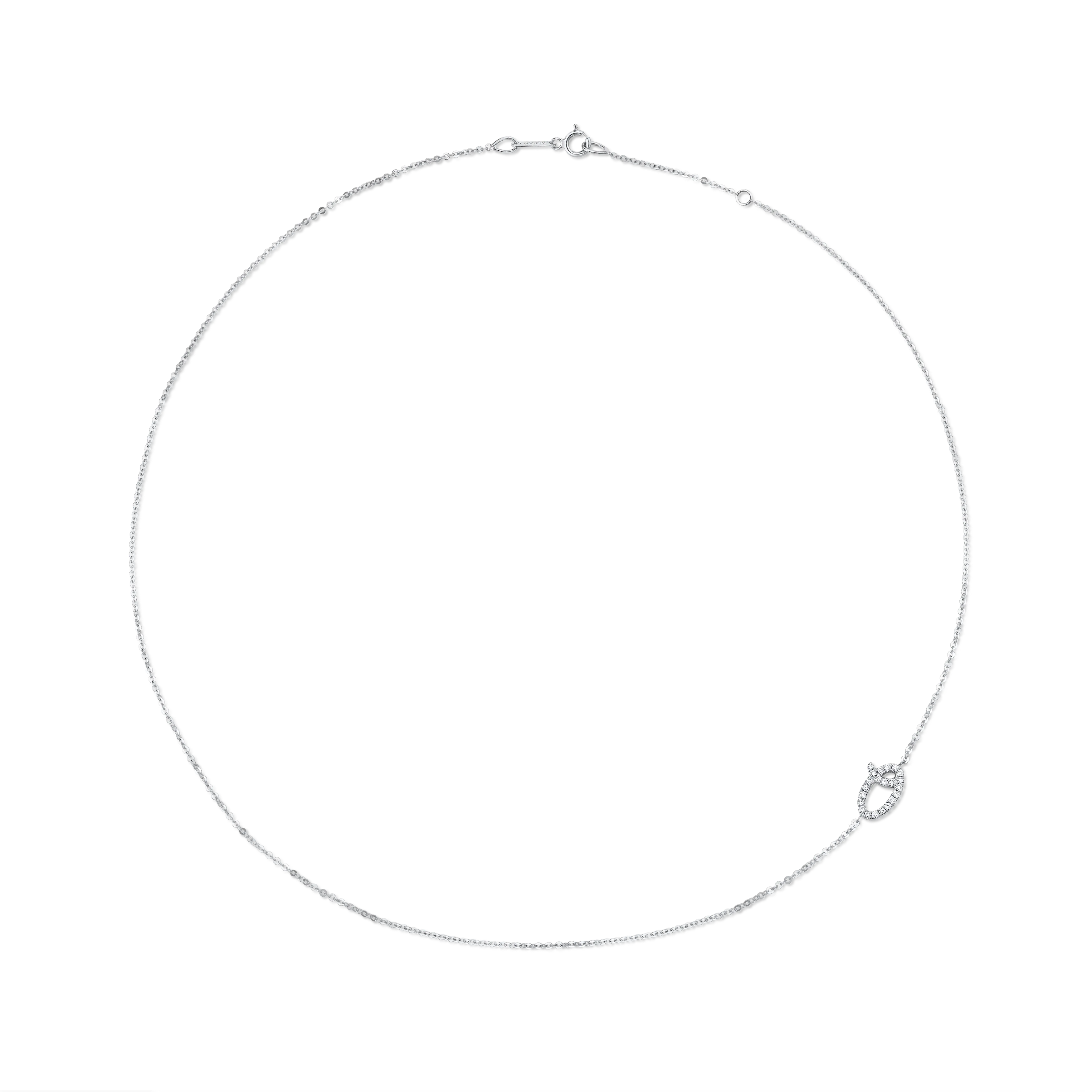 SINGLE DIAMOND INITIAL NECKLACE Anita Ko