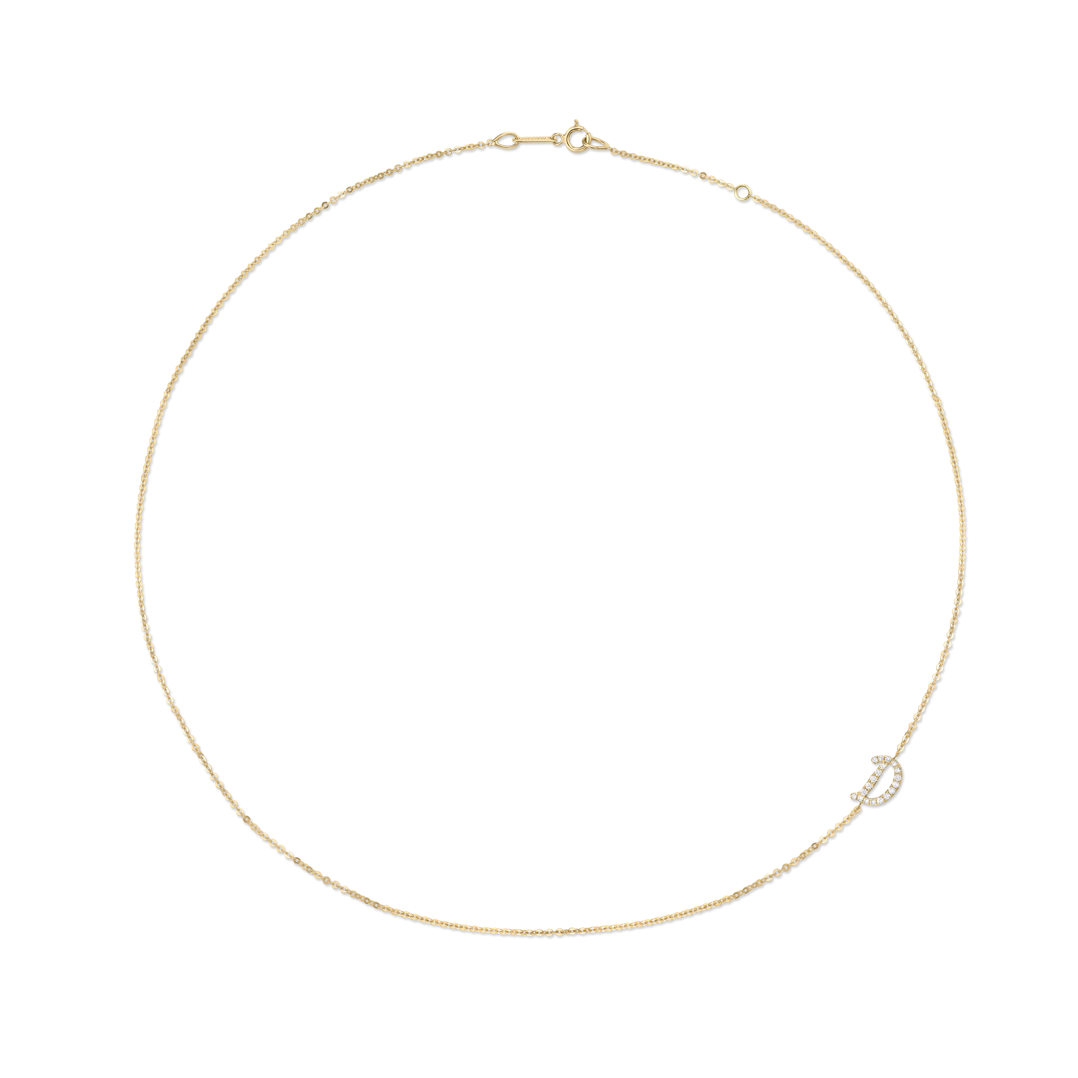 SINGLE DIAMOND INITIAL NECKLACE Anita Ko