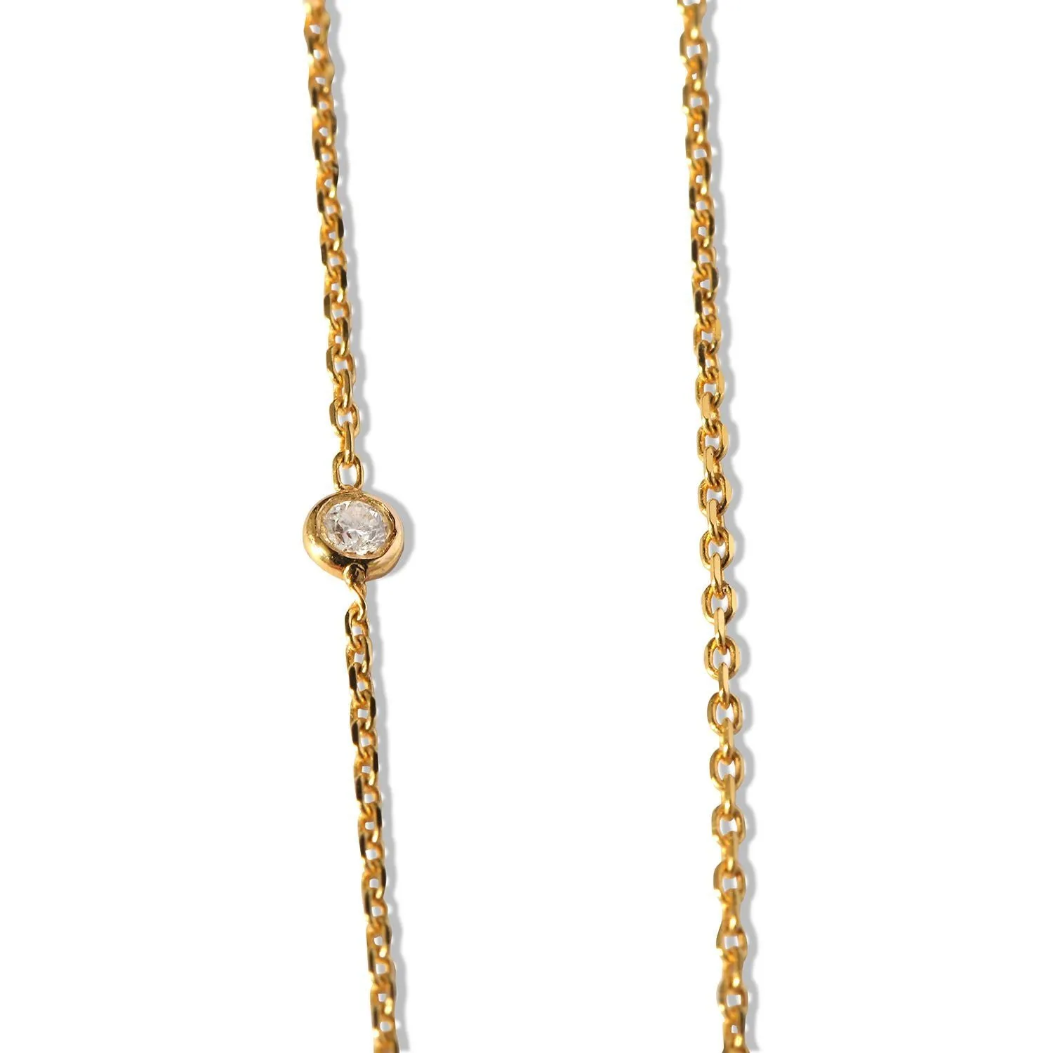Sky Blue Shell 14K Gold Necklace w. Diamond