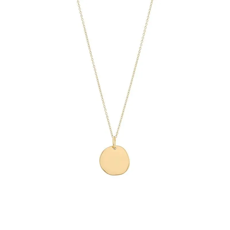 Small Disc Gold Plated Necklace