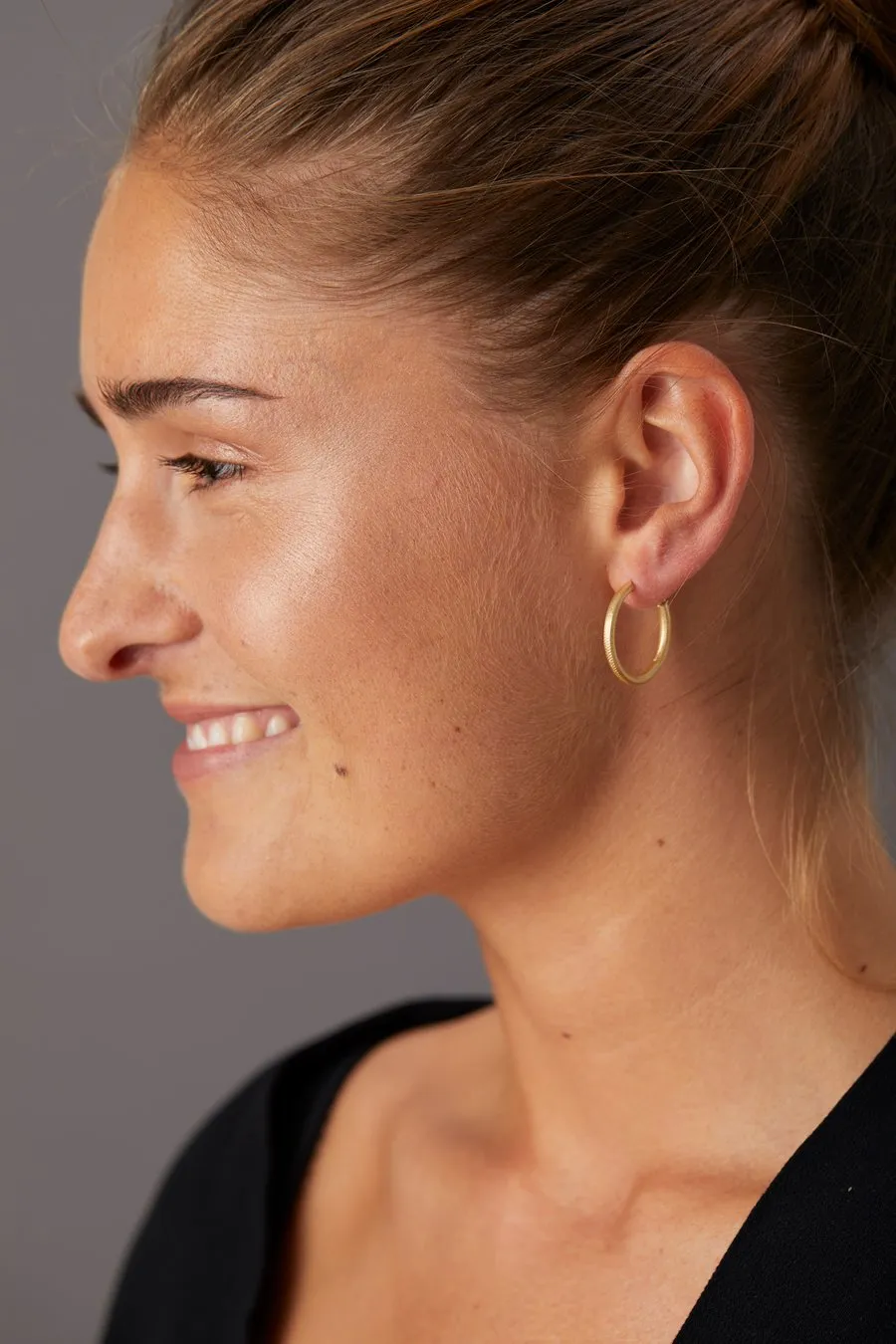Small Esme 18K Gold or Silver Hoops