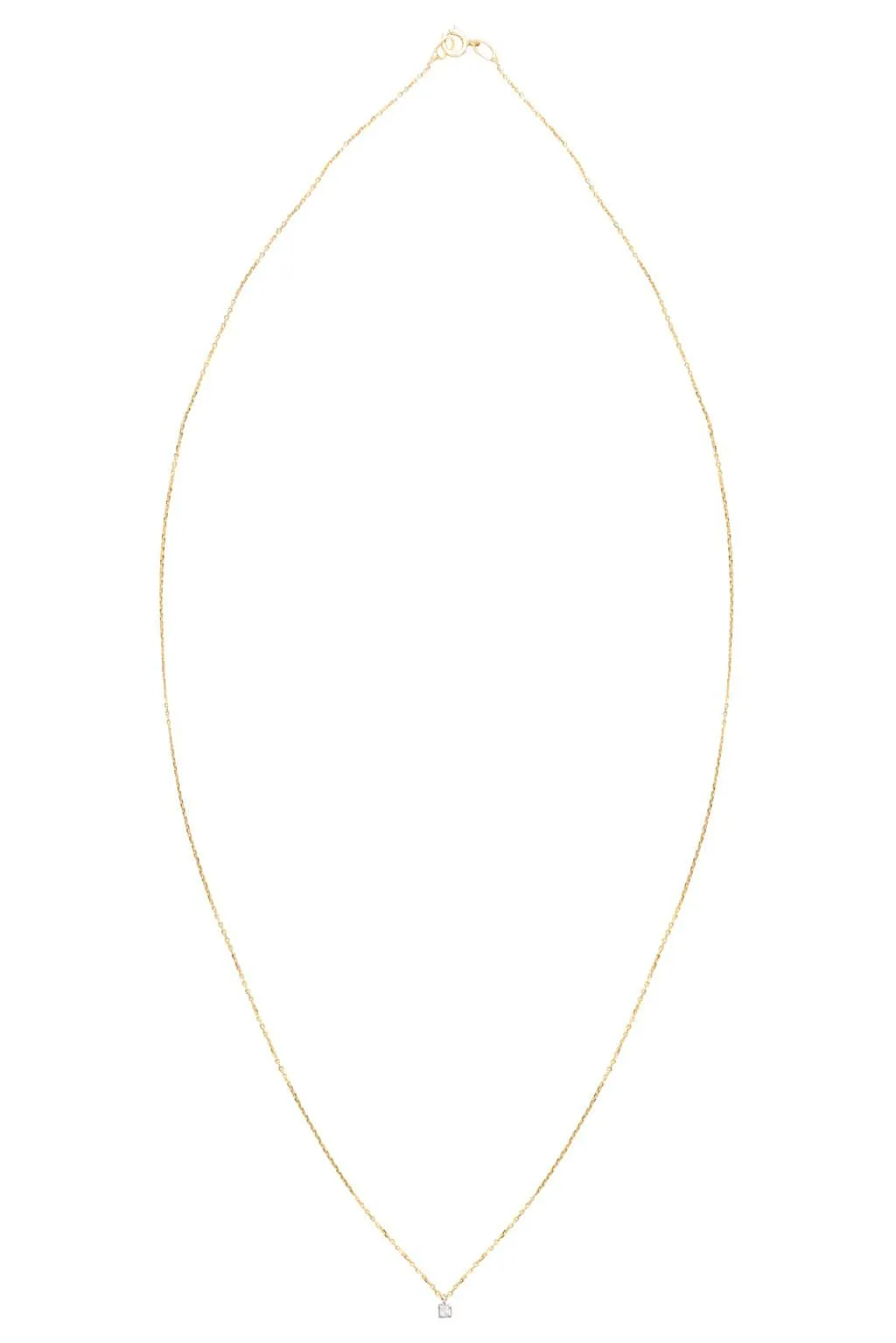 Small Minibox 18K Gold Necklace w. Diamond