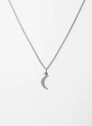 Small Moon Silver Necklace