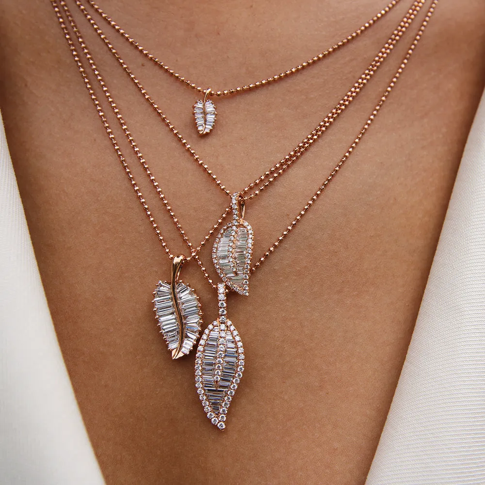SMALL PALM LEAF DIAMOND NECKLACE Anita Ko