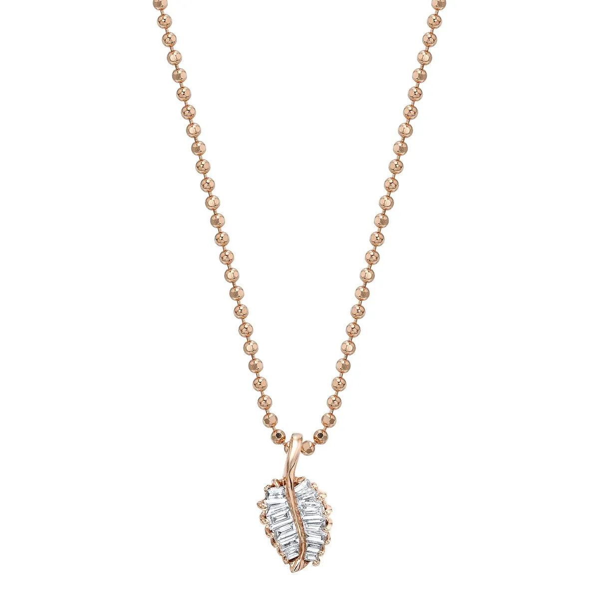 SMALL PALM LEAF DIAMOND NECKLACE Anita Ko