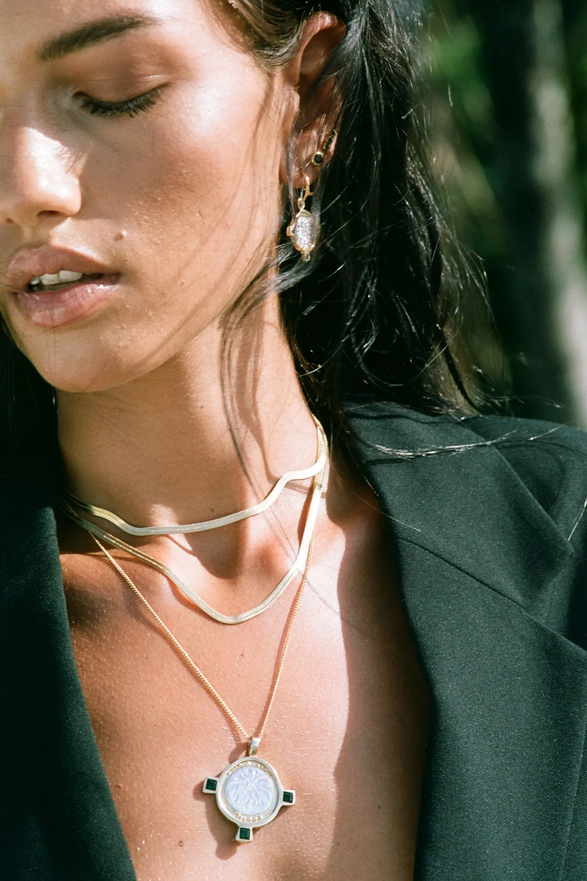 Snake chain necklace gold plated (36cm) Wildthings Collectables