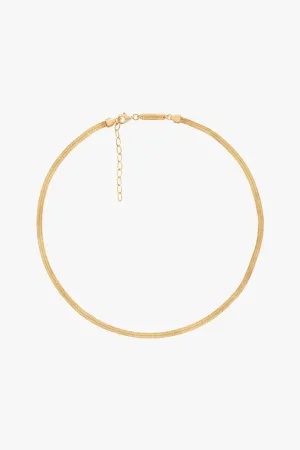Snake chain necklace gold plated (36cm) Wildthings Collectables
