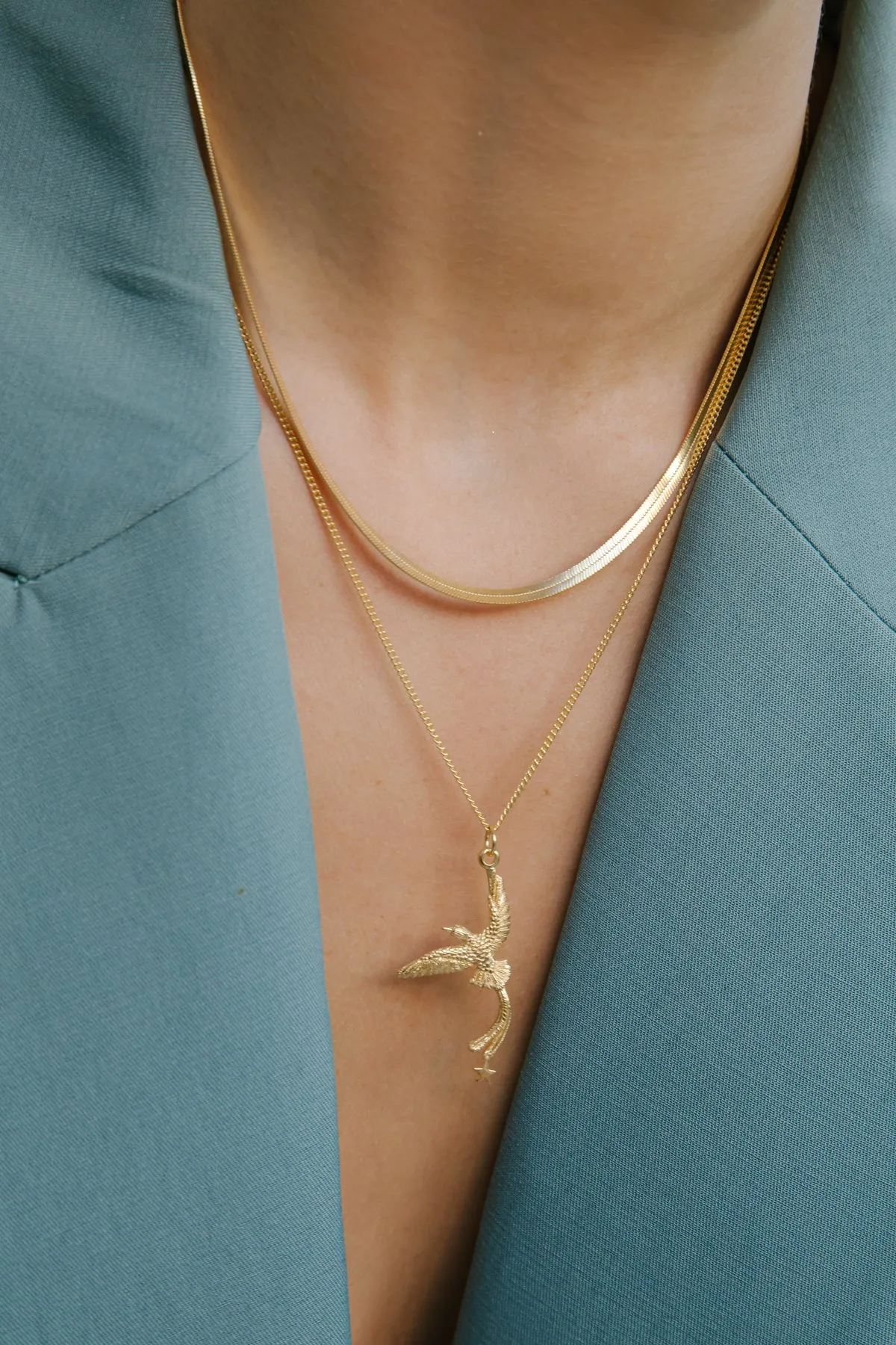 Snake chain necklace gold plated (36cm) Wildthings Collectables