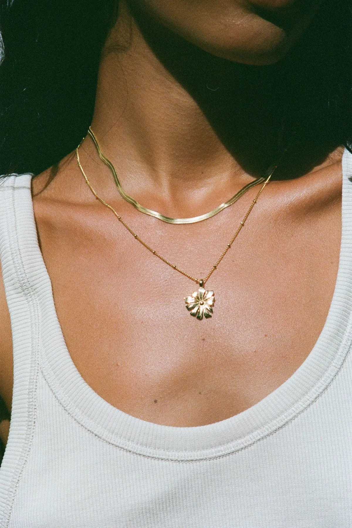 Snake chain necklace gold plated (36cm) Wildthings Collectables