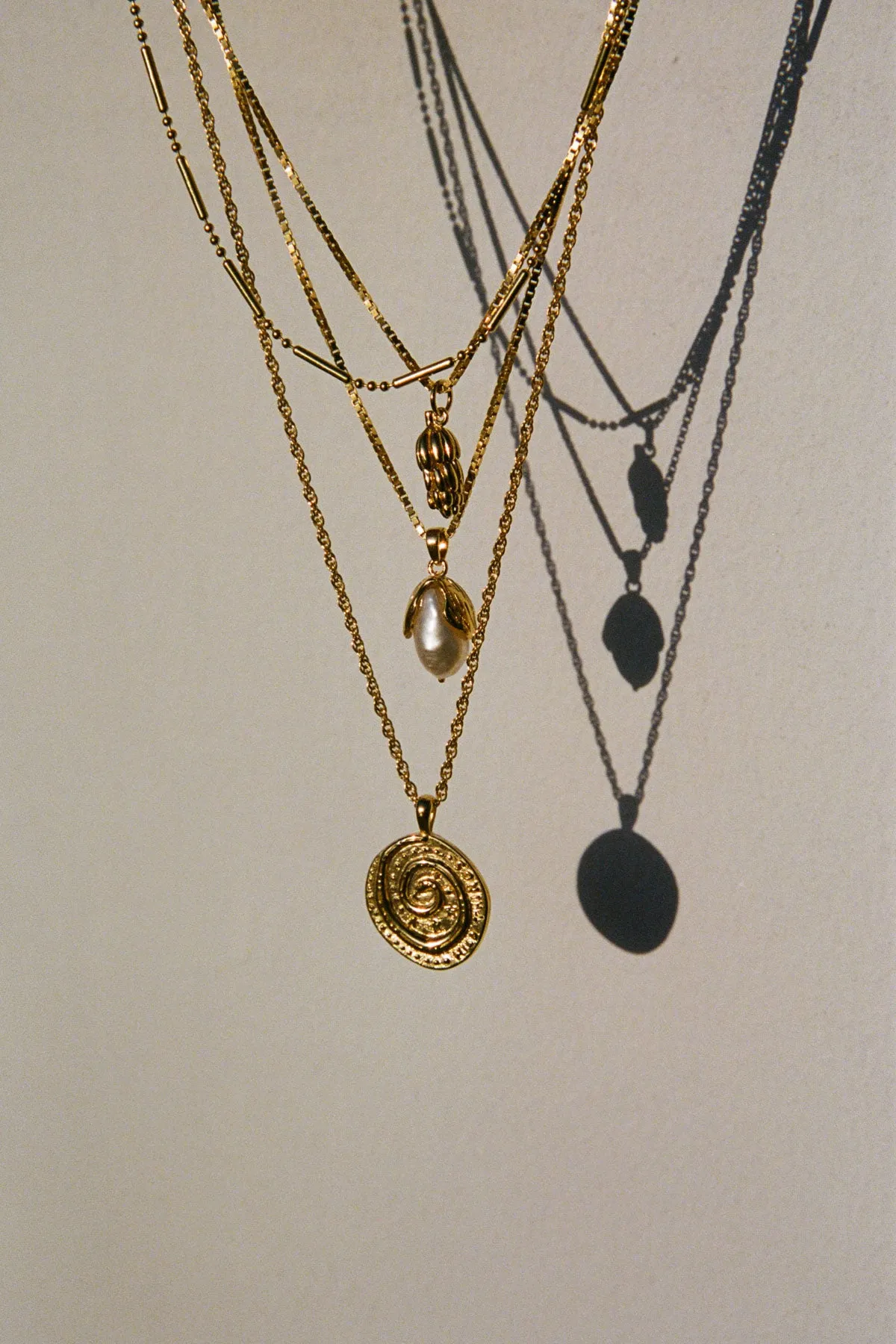 Snake coin necklace gold plated Wildthings Collectables