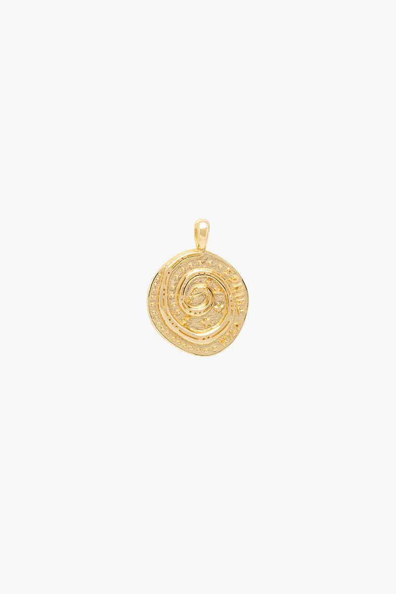 Snake coin necklace gold plated Wildthings Collectables