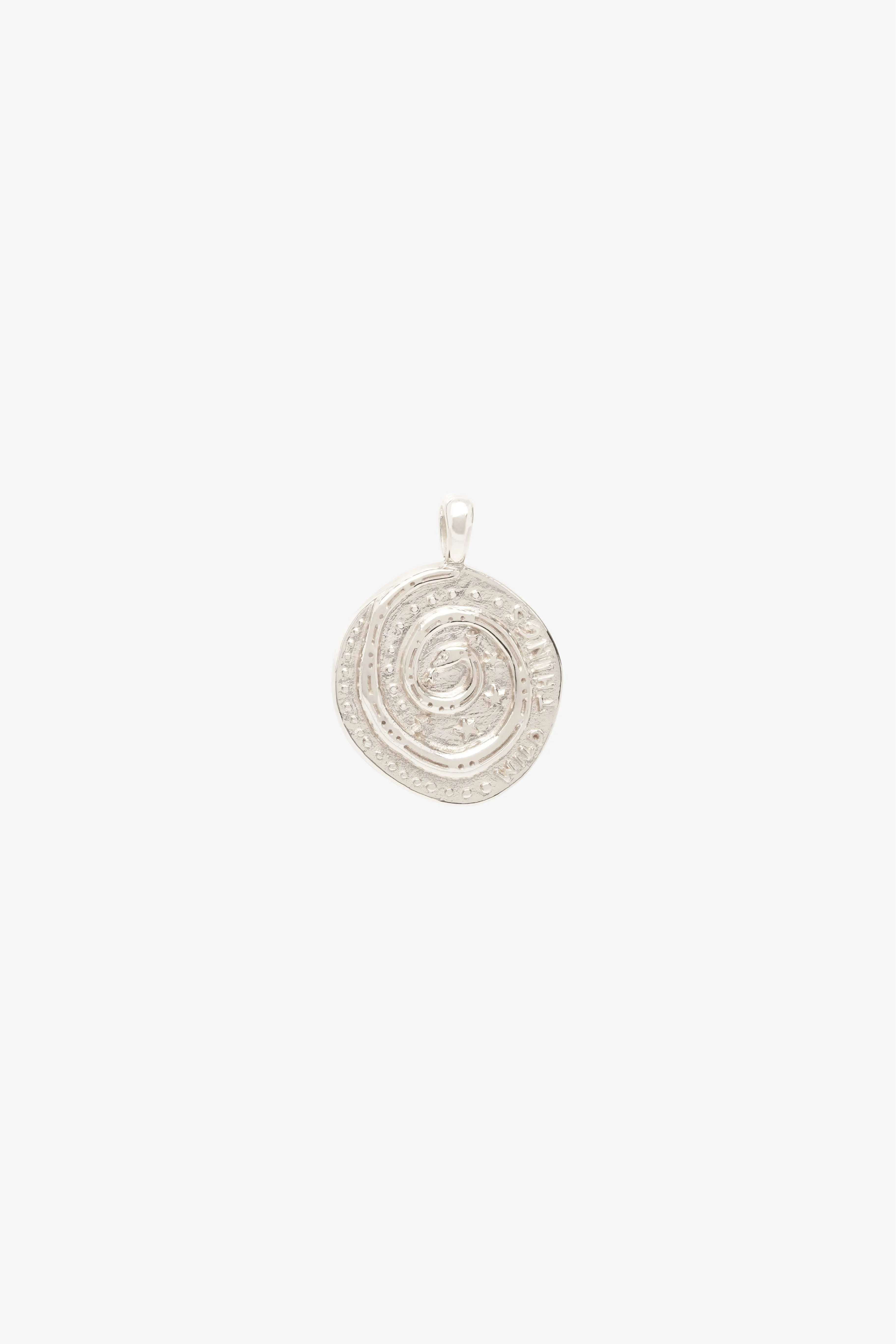 Snake coin necklace silver Wildthings Collectables