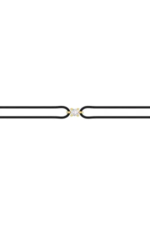 Solitaire Cord 18K Gold Bracelet w. Lab-Grown Diamond