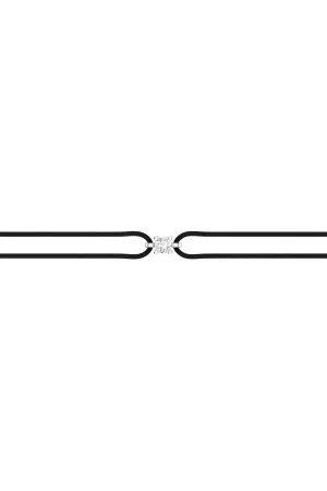 Solitaire Cord 18K White Gold Bracelet w. Lab-Grown Diamond