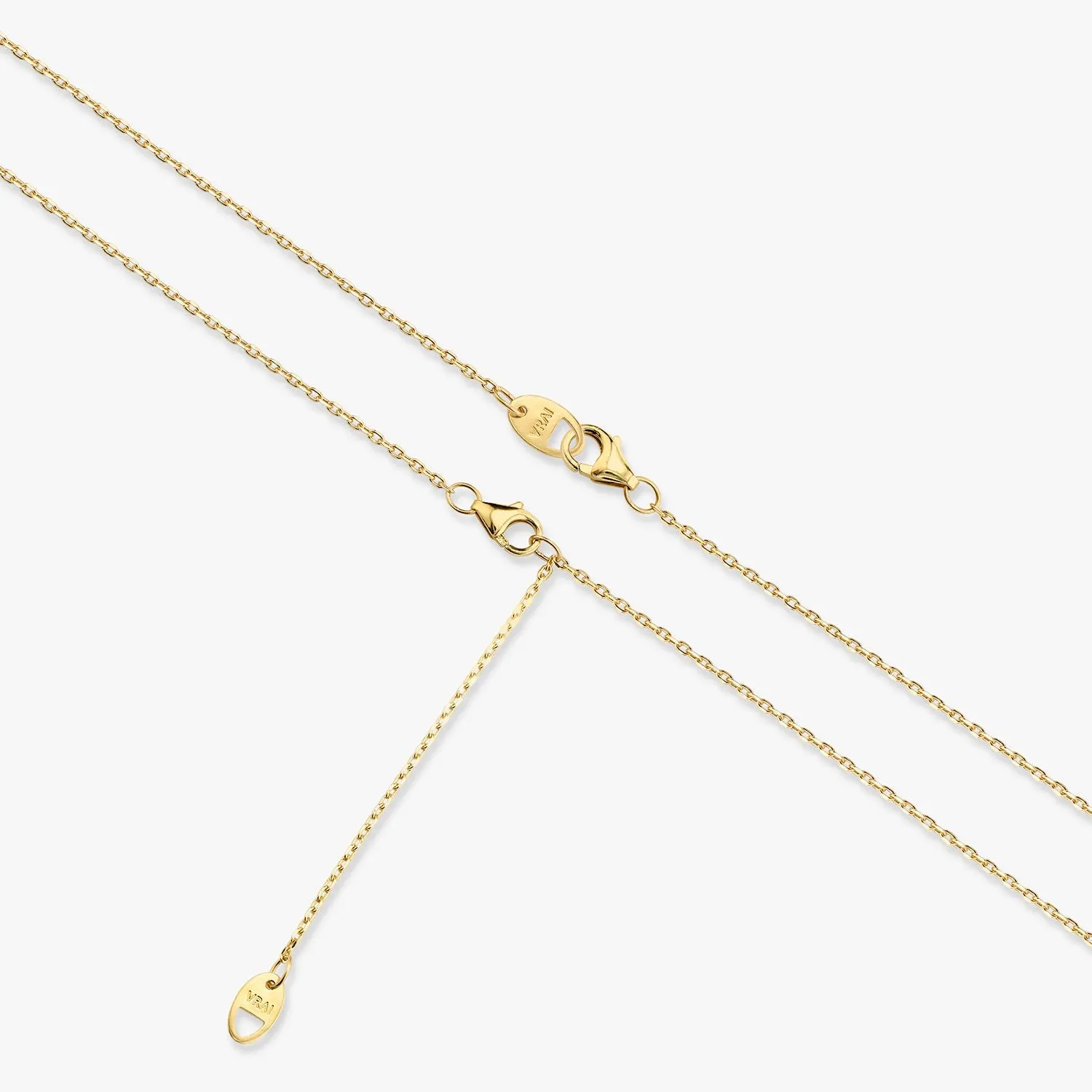 Solitaire Trillion 14K Gold Necklace w. Lab-Grown Diamond
